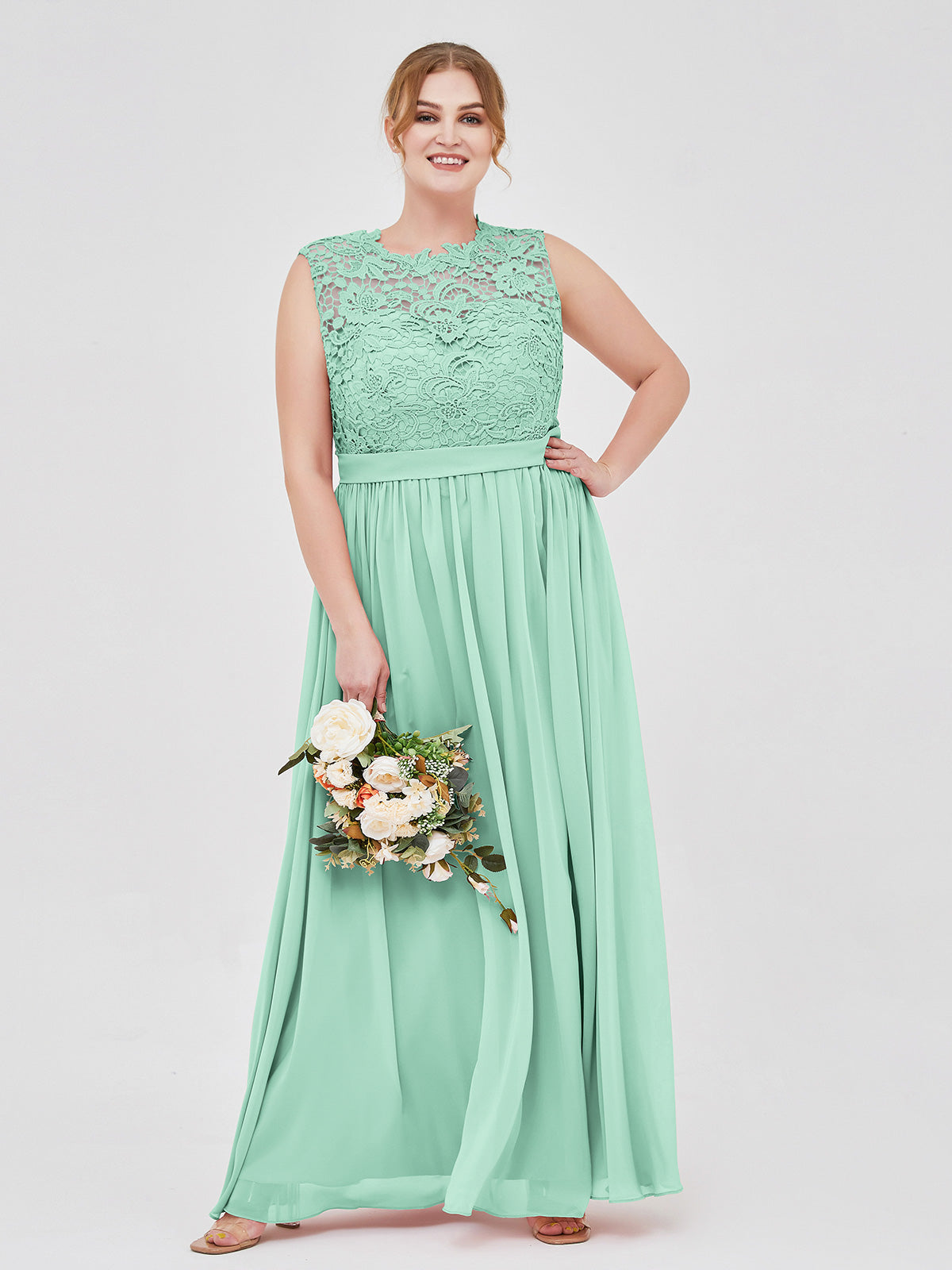 mint green lace bridesmaid dresses Mint Green Bridesmaid Dress,Long Elegant Bridesmaid Dress,Chiffon Bridesmaid Dress,BD00133, US20W / Lilac