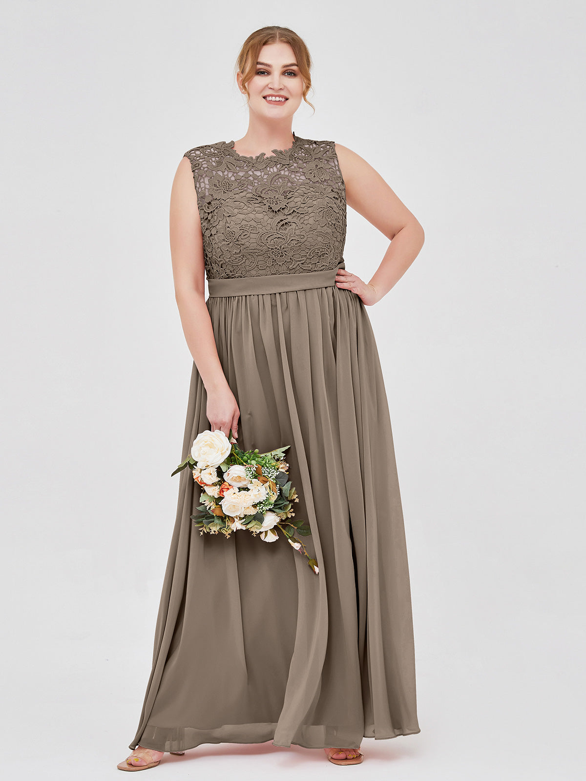 taupe grey bridesmaid dresses Taupe Bridesmaid Dress Crepe Size Small