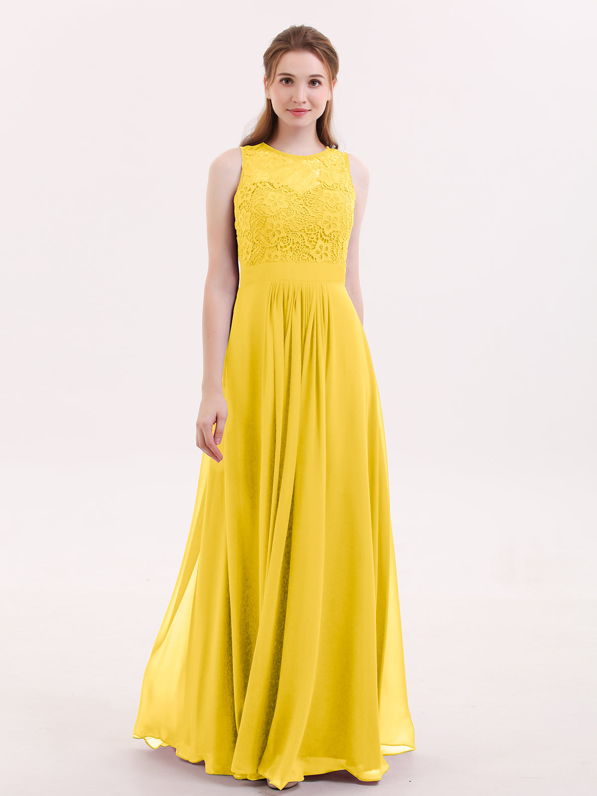 Mini Chiffon Dresses with Halter Neck Marigold Plus Size main image 0