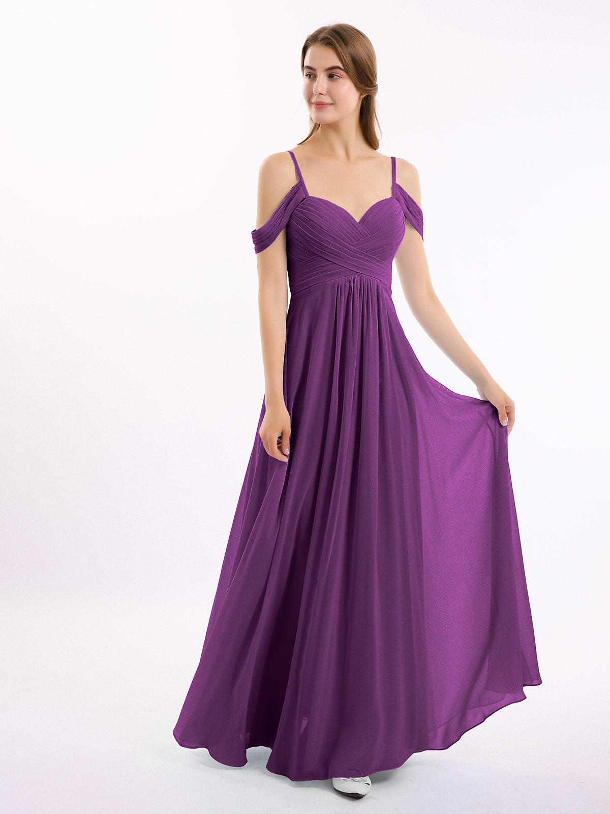 sachin and babi light blue dress Marlette Midi Dress - Pleated Open Back Halter Dress in Aubergine