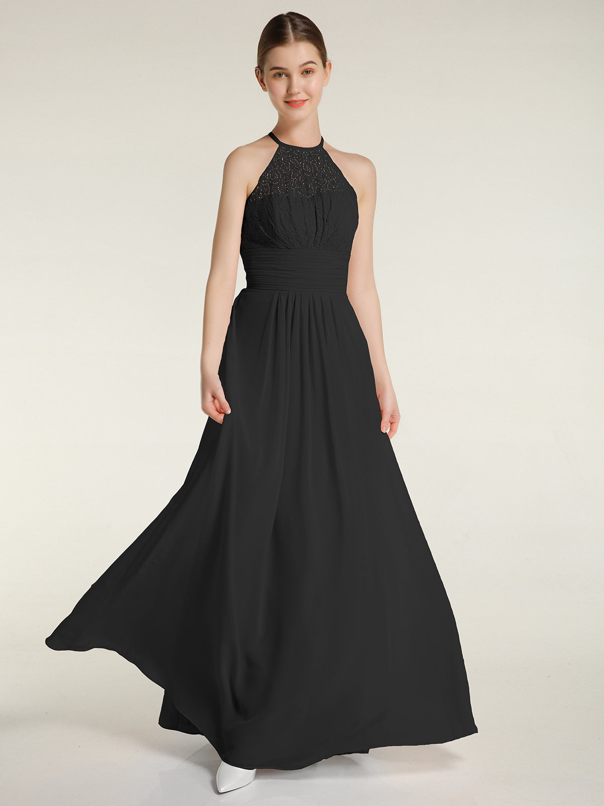 Strapless Chiffon Full Length Dresses Black Plus Size