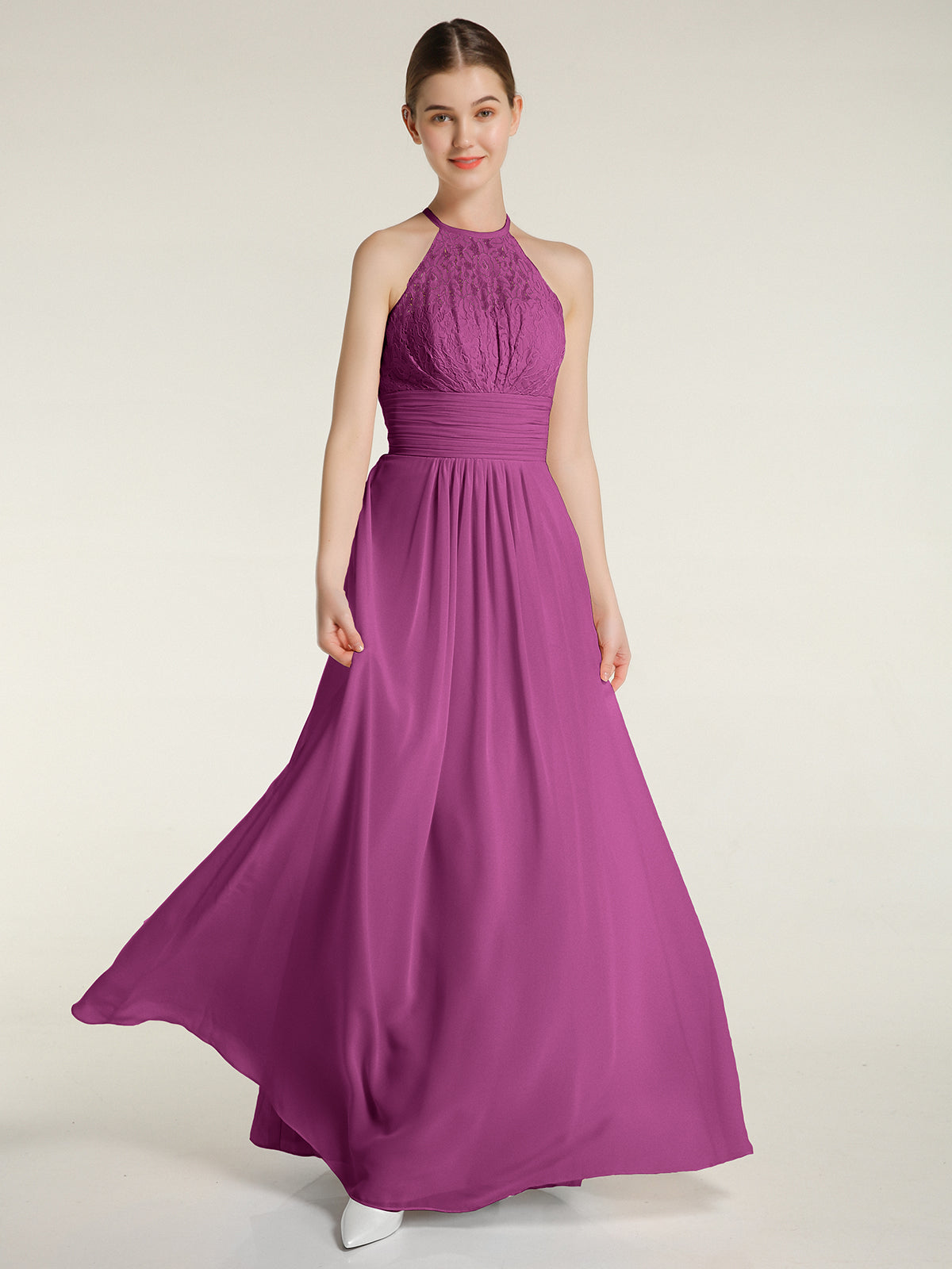 Sheath Strapless Floor Length Chiffon Dresses Orchid Plus Size