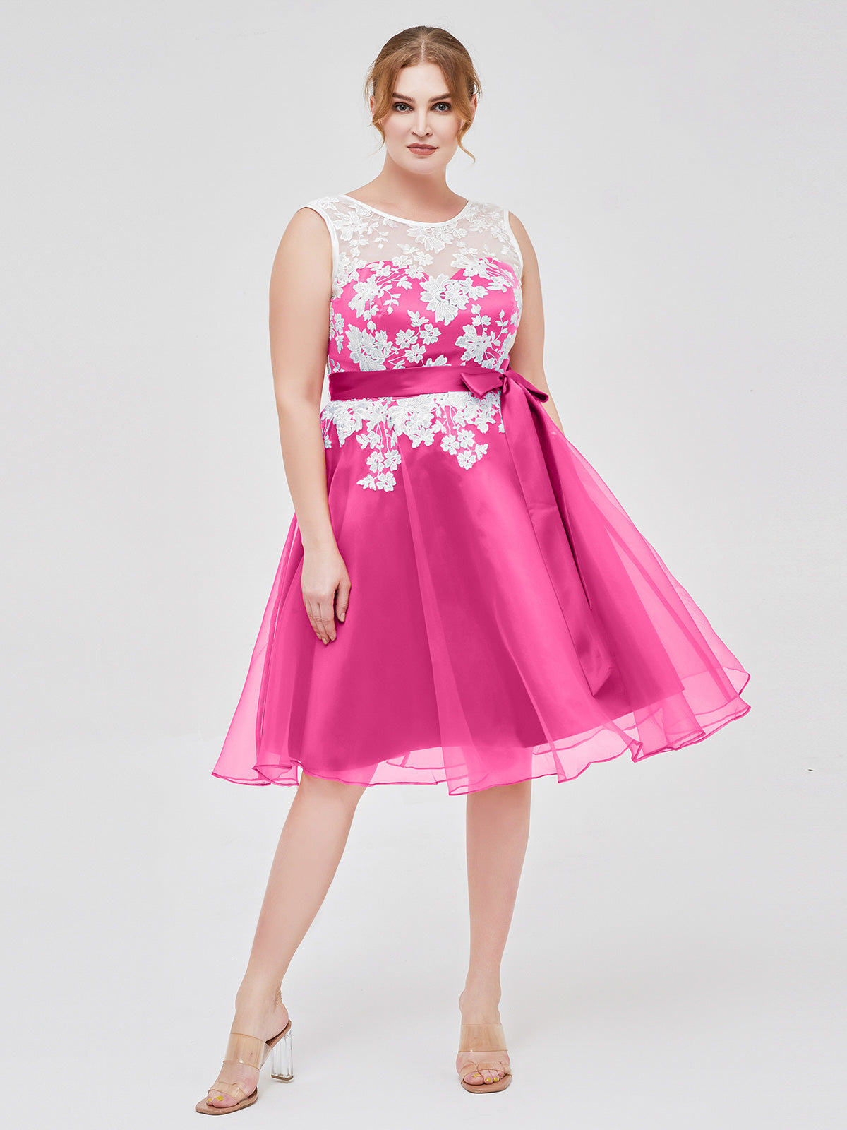 LACE And Chiffon Corset Back Dresses Azalea Plus Size
