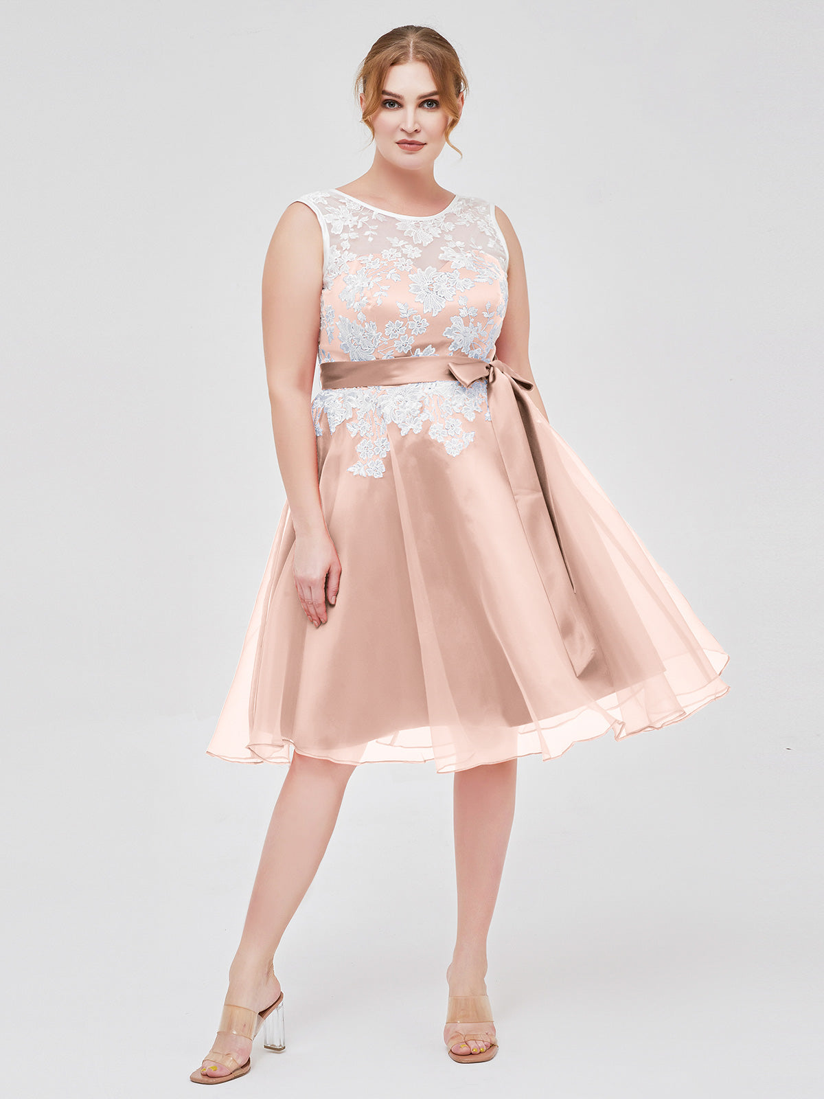 Anastasia Espejismo Organza Con Marvil Encaje Aplicado Rosa Chicle main image 0