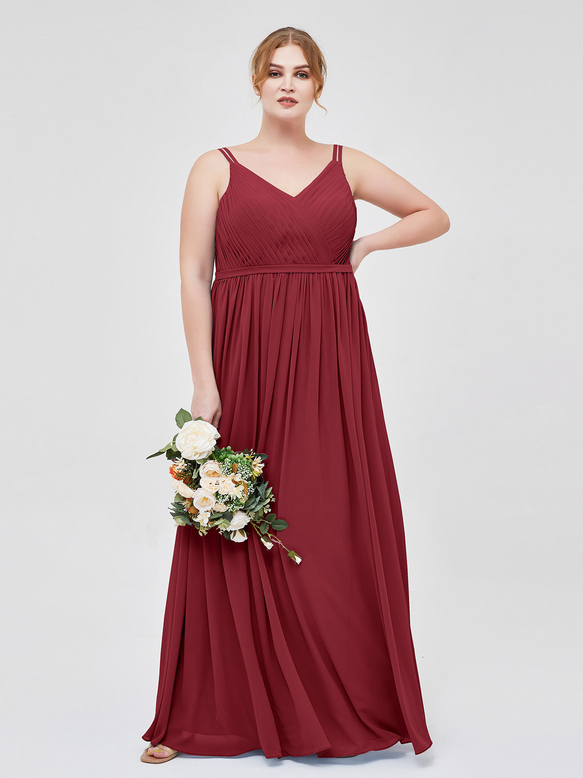 Maroon color bridesmaid on sale dresses