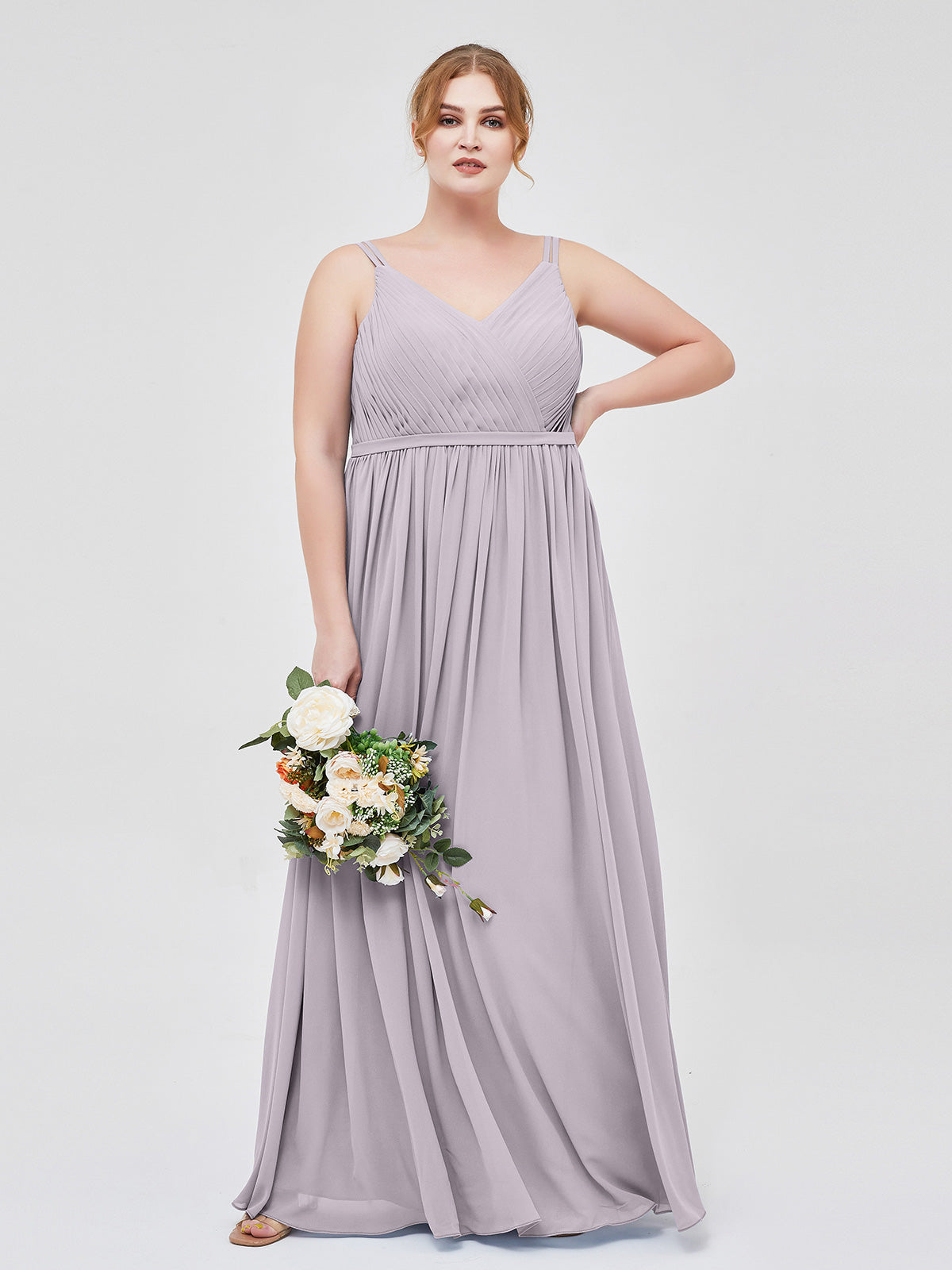 Short Chiffon Strapless Bridesmaid Dresses Dusk Plus Size