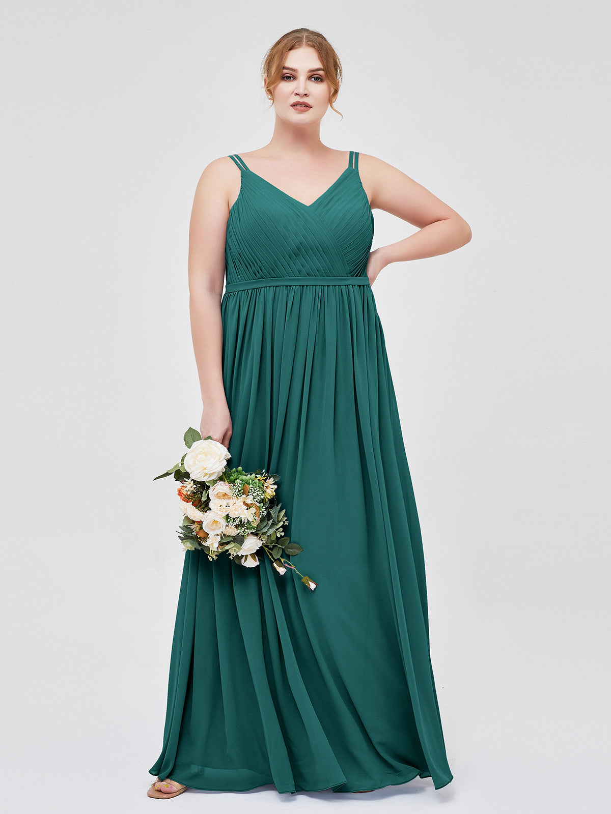 open lace back dress Plus Size Gradient Maxi Sequin Prom Dress PXH2125 main image 0
