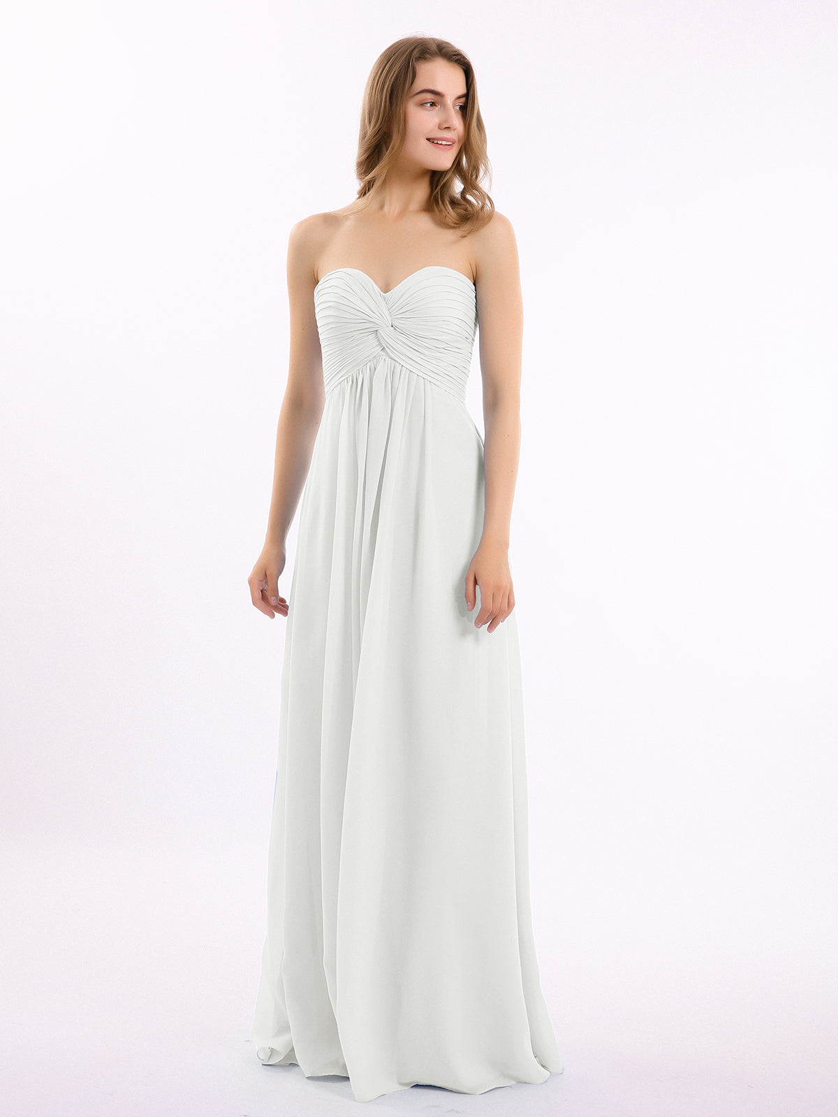 antonia bridesmaid dress BABARONI Strapless Empire Chiffon Dresses with Sweetheart Slate Blue, Slate Blue / US0
