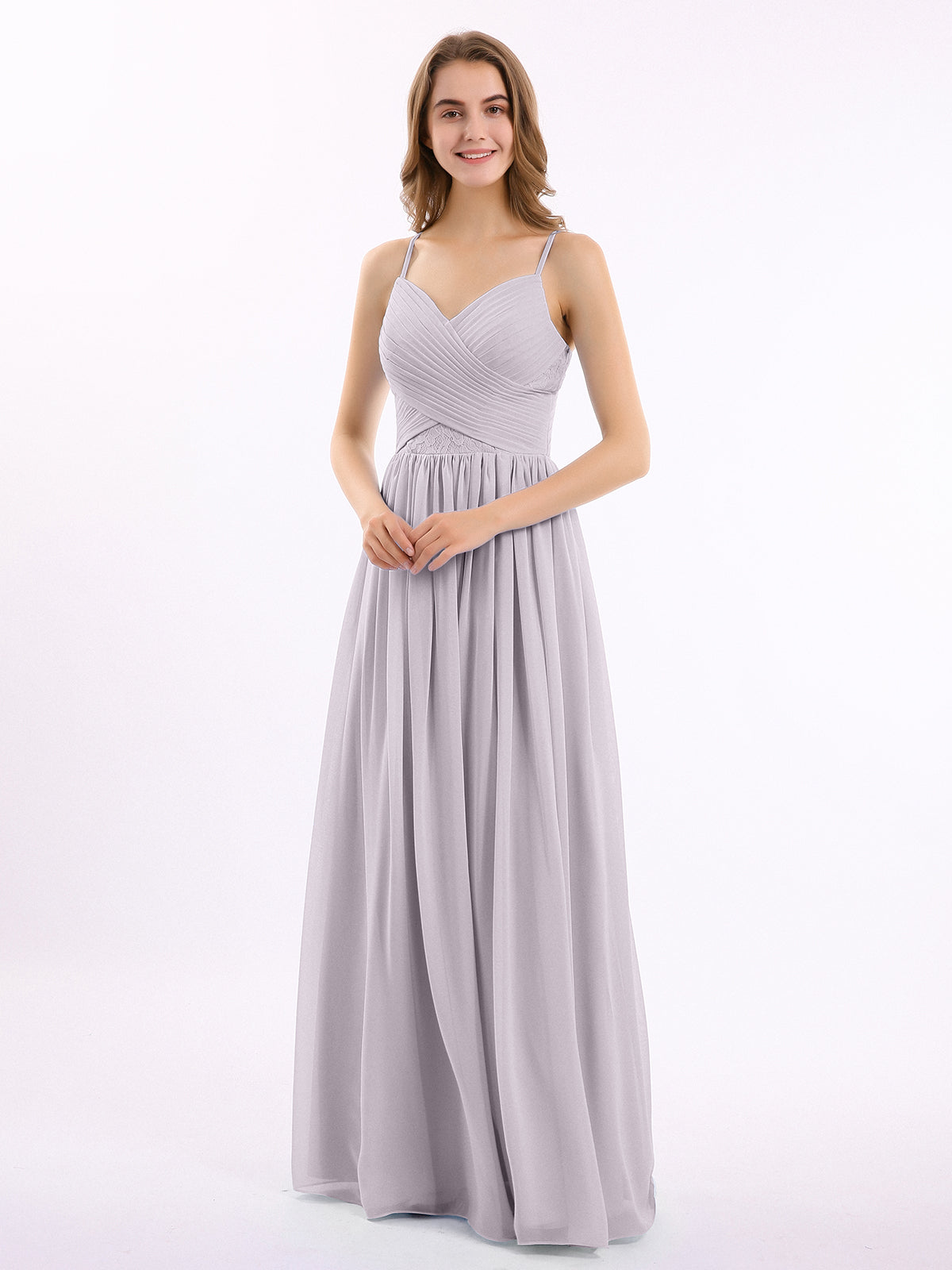 Spaghetti Strap Bridesmaid Dress with Pockets Dusk Plus Size