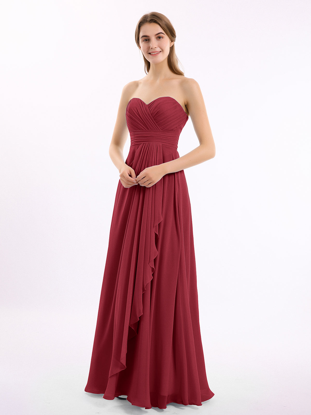 aurora bridesmaid dresses Cold Shoulder Bridesmaid Dress with Split main image 0