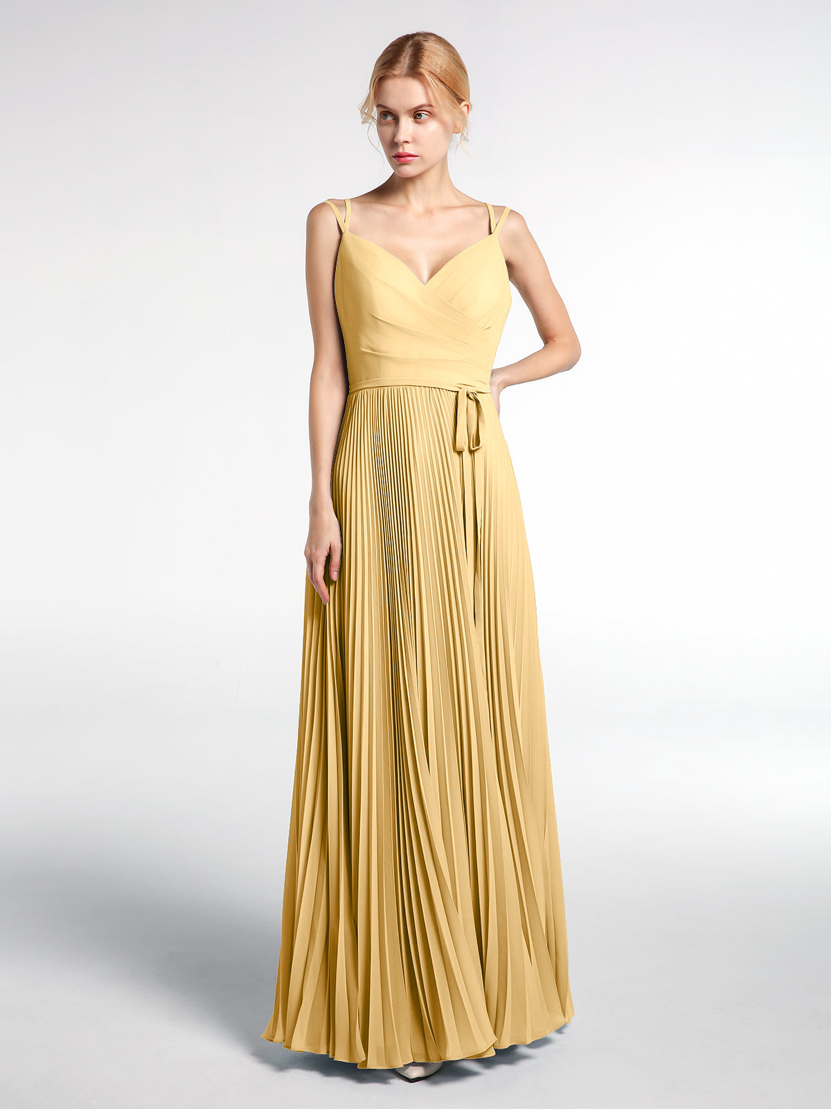 bebe bridesmaid dresses Bebe Women's Lace Up Ruffle Chiffon Maxi Dress main image 0