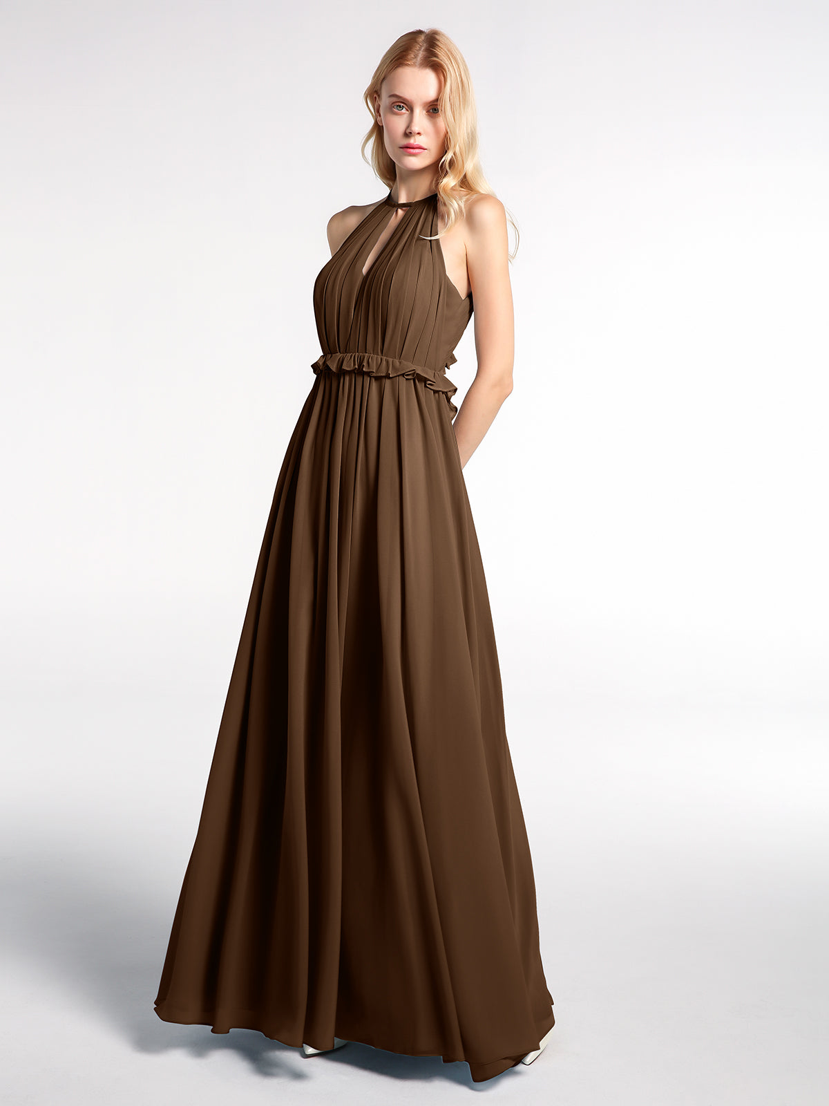 semi formal halter dresses May Queen MQ1851