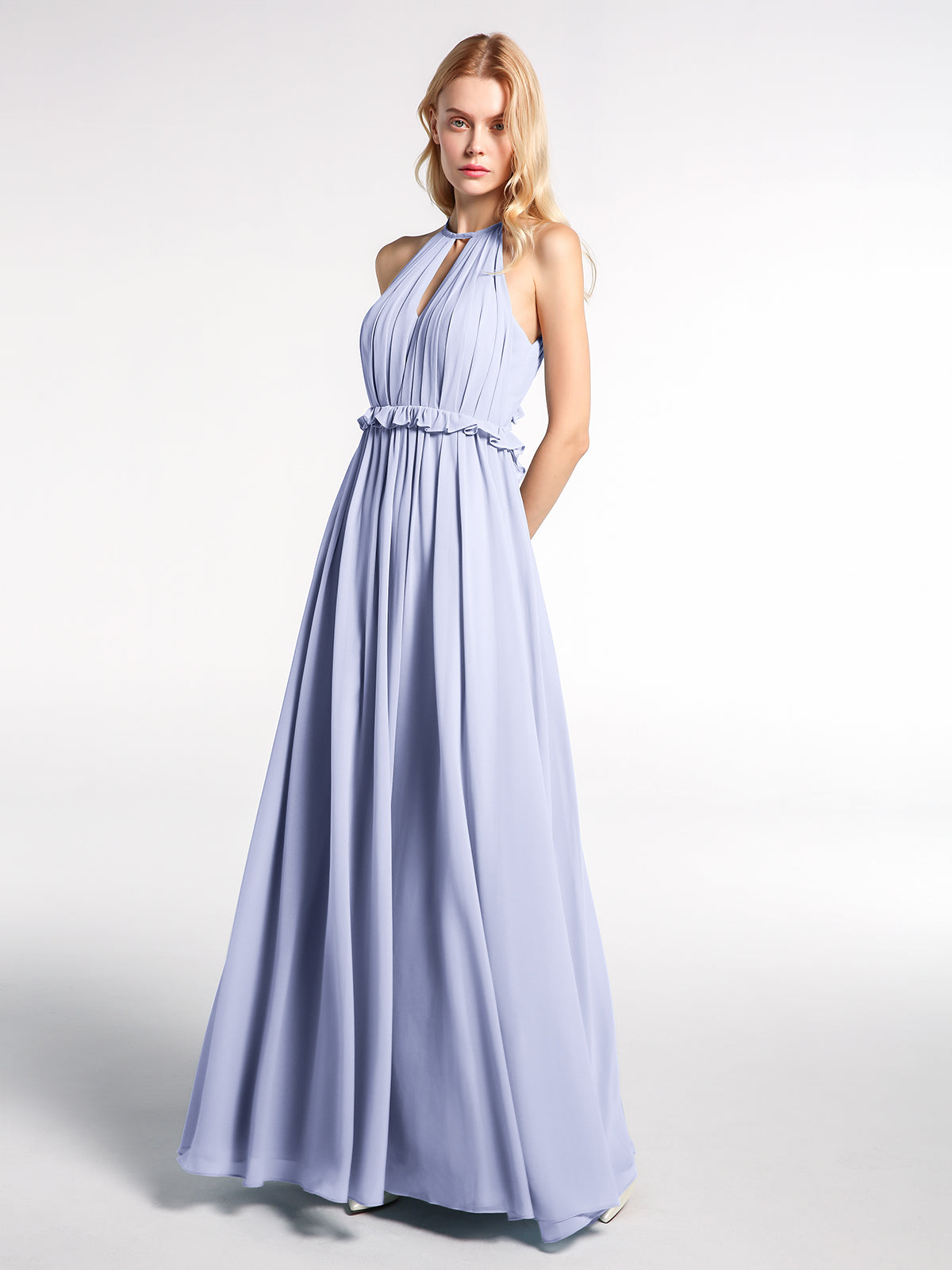 chinese dress ladies Marseille Embossed Maxi Dress  Lavender