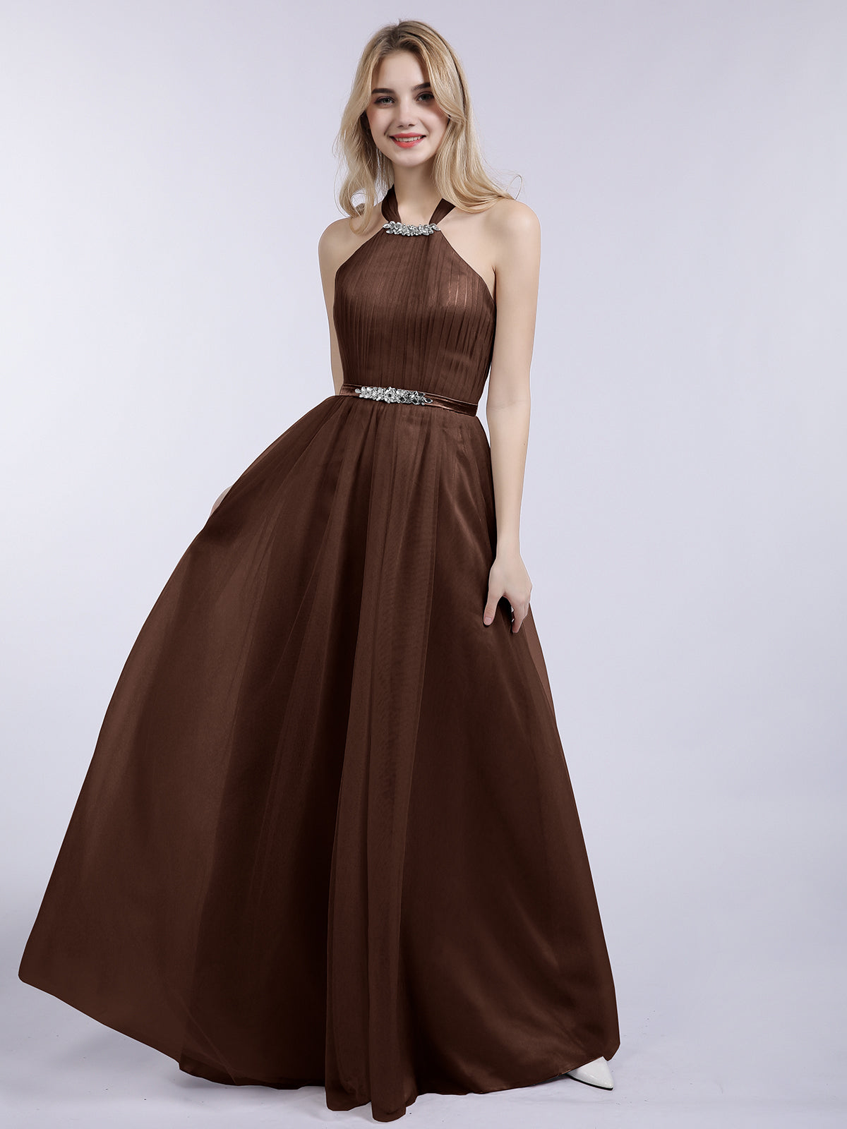 sachin and babi light blue dress Deme by Gabriella Ninah Chocolate Brown Maxi Dress main image 0