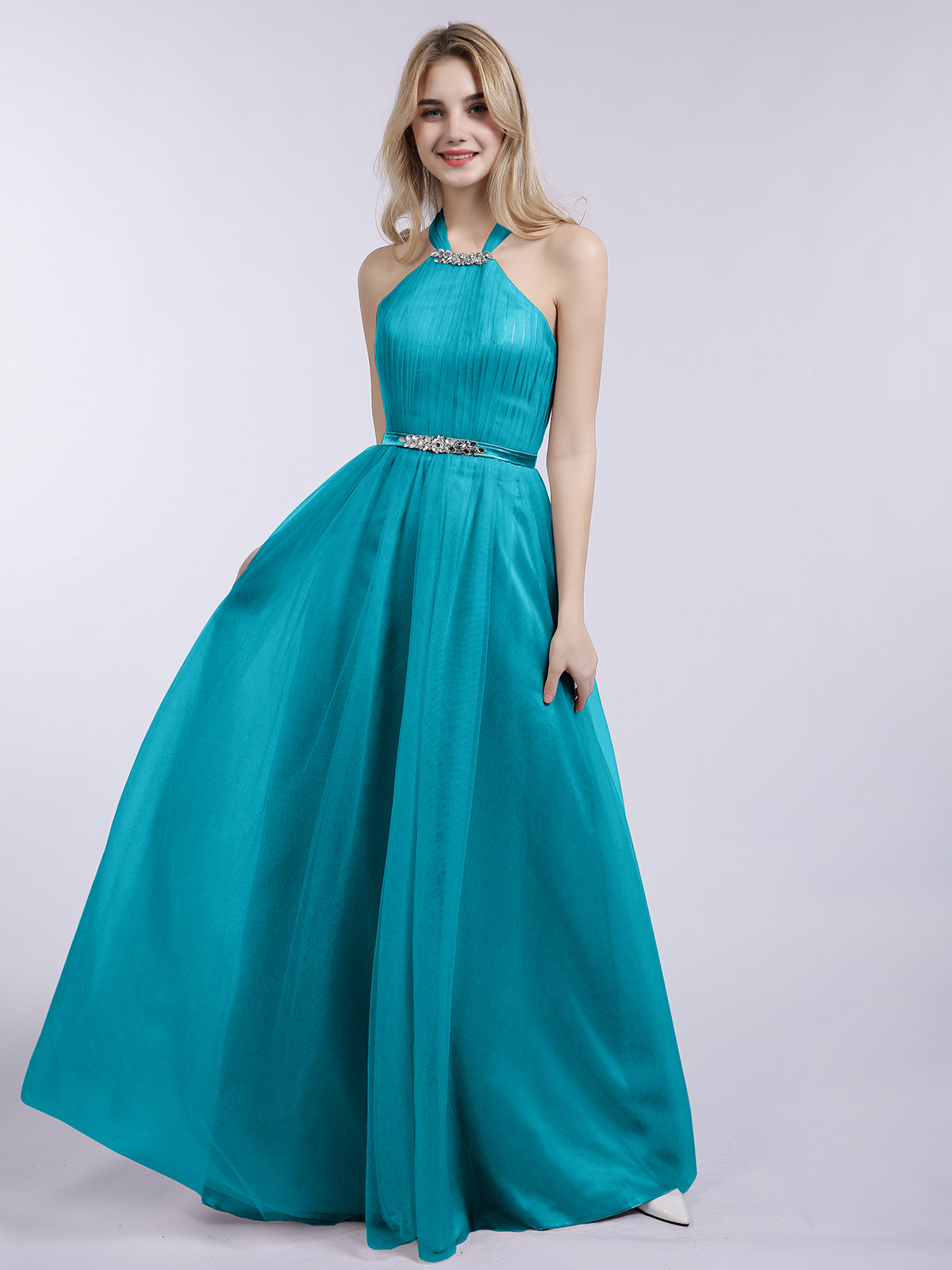 Halter V-neck Short Lace Dresses Jade Plus Size