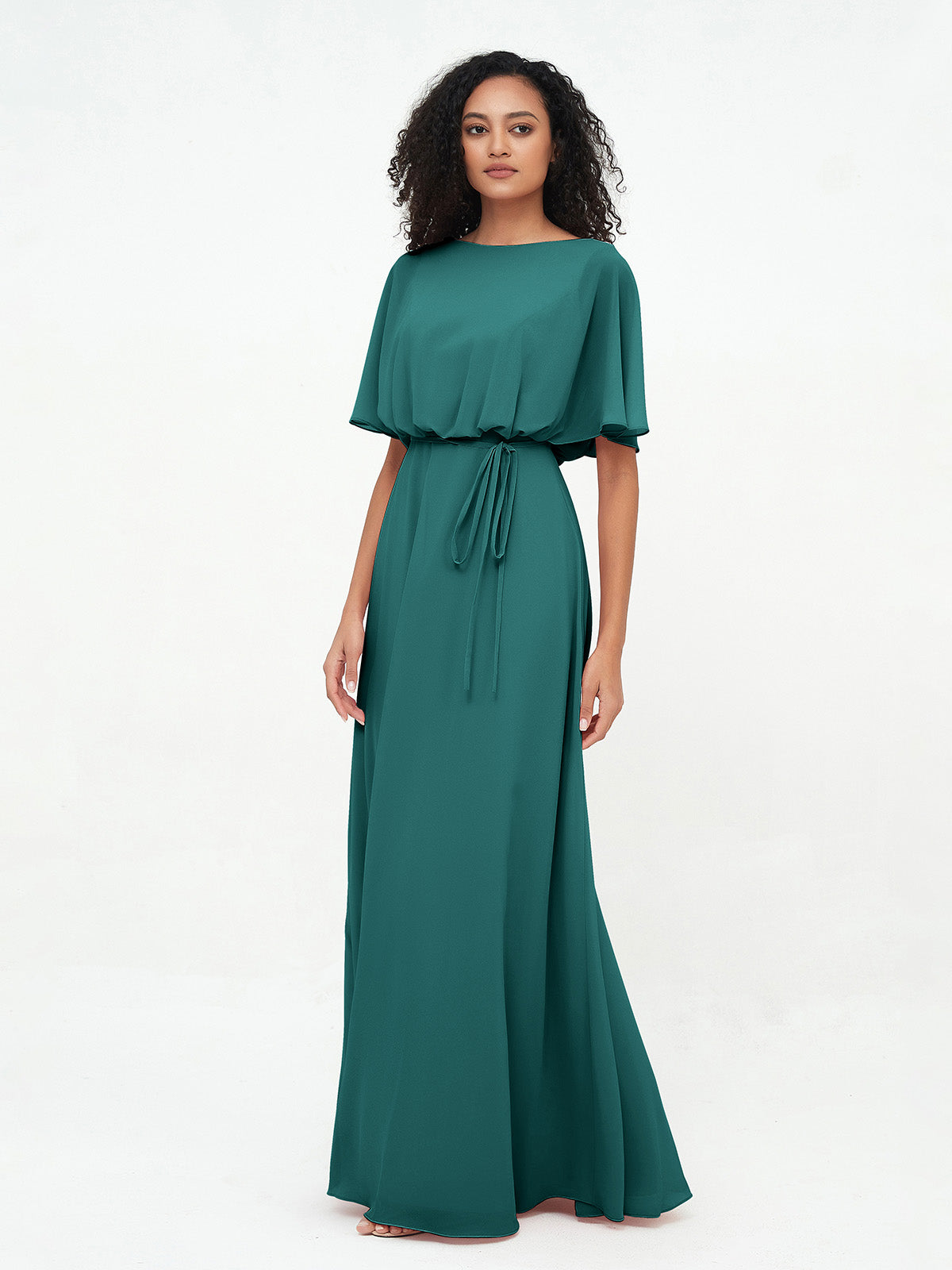 Full Length Chiffon Bridesmaid Dresses Jade Plus Size main image 1