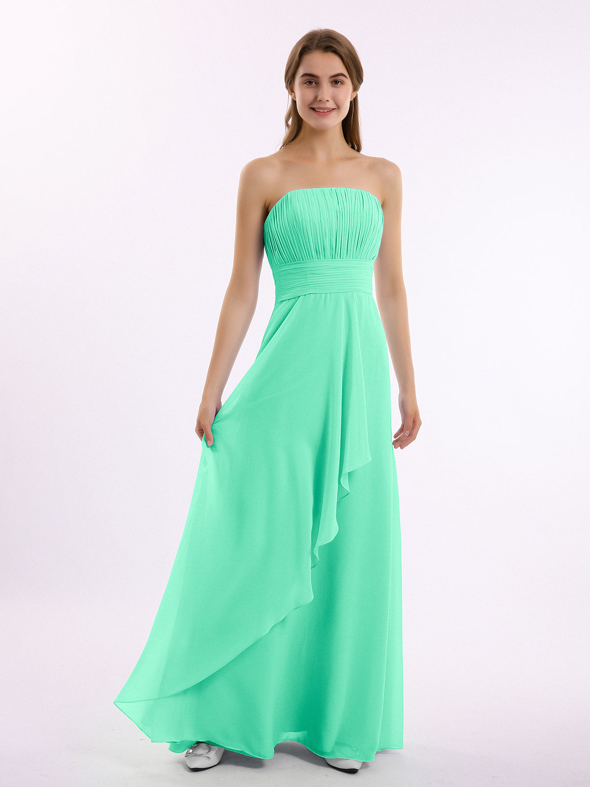 High-Neck Halter Multi Wear Convertible Bridesmaid Dresses Turquoise