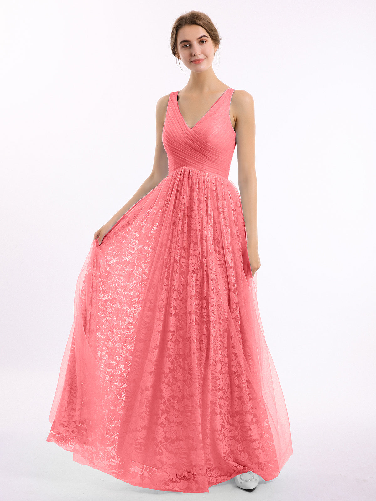 chinese dress ladies Watermelon Zip Up Sleeveless Pleated Mini Dress