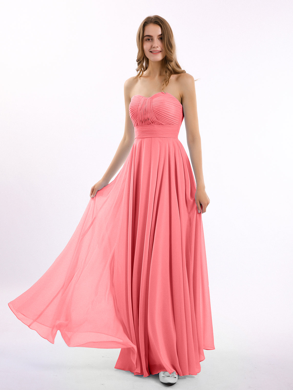 Watermelon Colored Bridesmaid Dresses