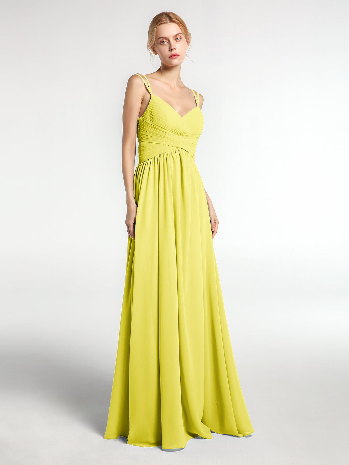 Halter Chiffon Short Dresses With Pocket Lemon Plus Size