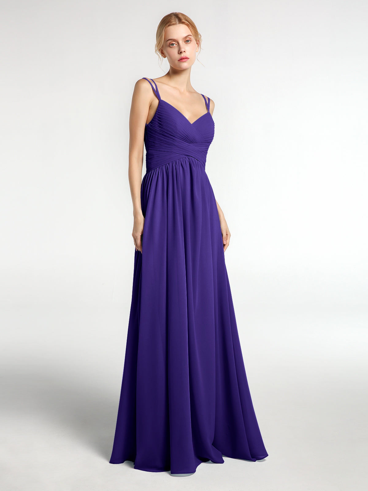 Sweetheart Neck Chiffon Gown with Double Straps Regency