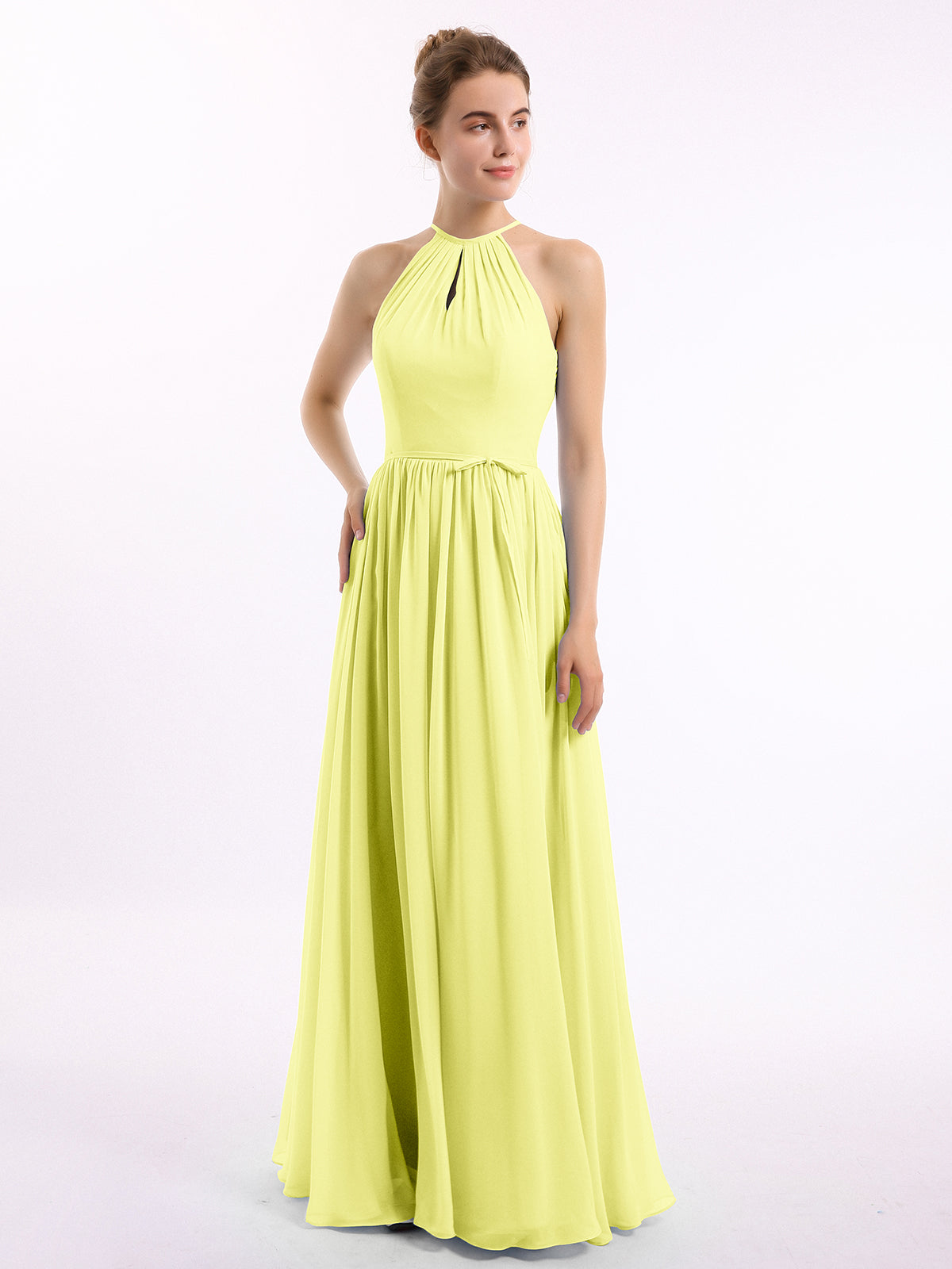 Strapless Chiffon Full Length Dresses Daffodil Plus Size