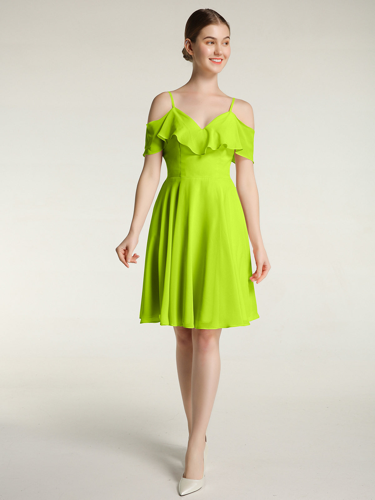 Lime Green Taffeta Dress