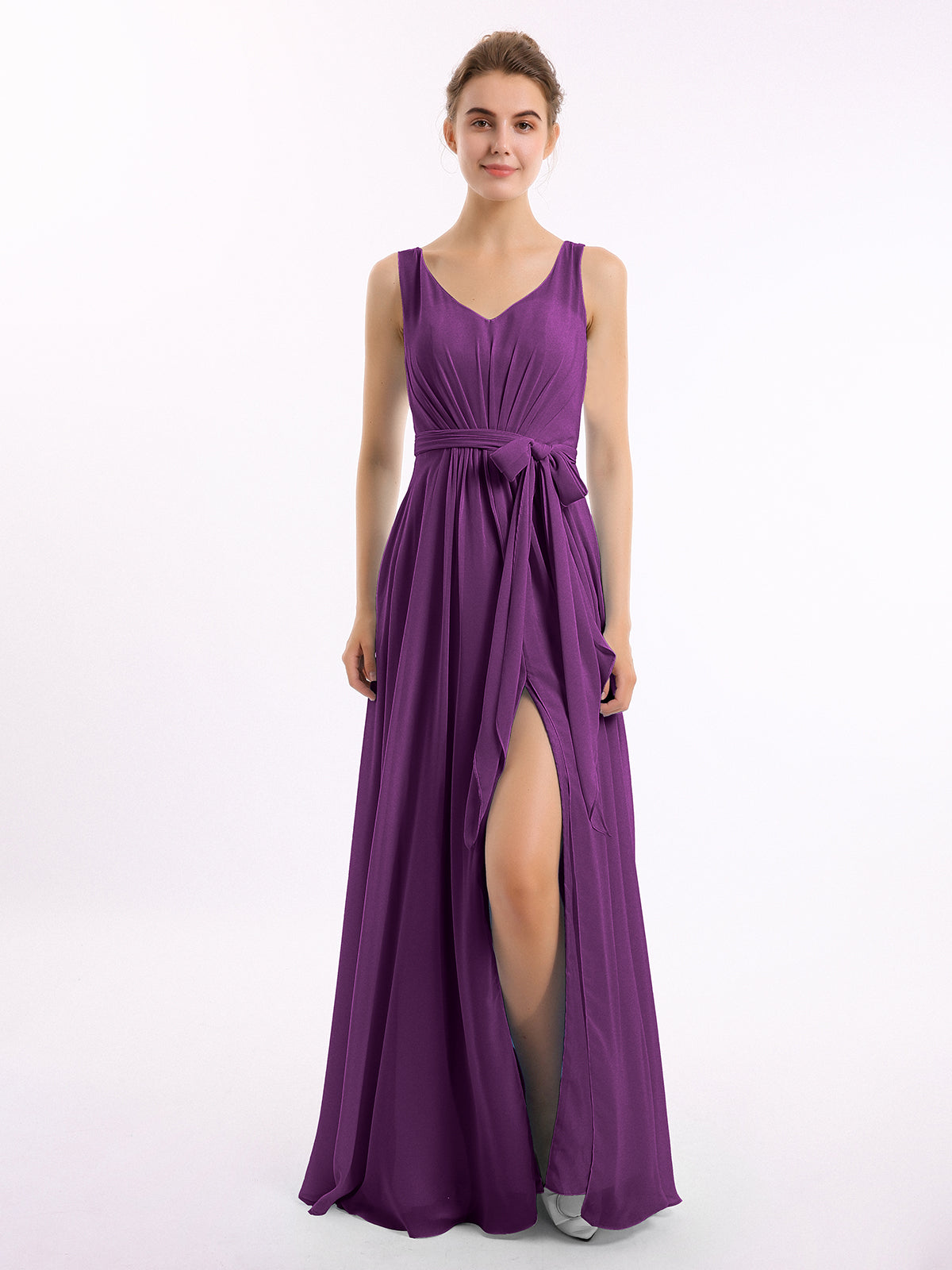 knee length dresses for ladies Delia Formal Cowl Neck Long Dress