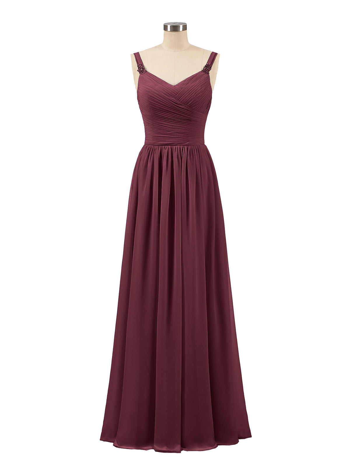Lace and Chiffon Full Length Dresses Cabernet Plus Size