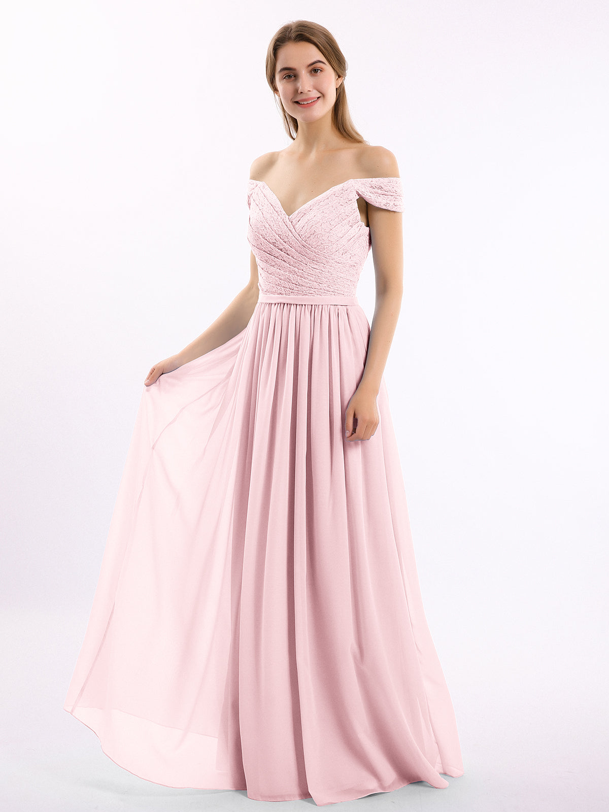 Halter Chiffon Short Dresses With Pocket Blushing Pink Plus Size