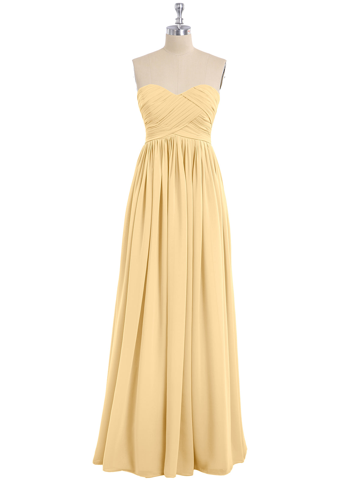 blue dress for baby girl Cold Shoulder Backless Yellow Bridesmaid Dress – FancyVestido main image 1