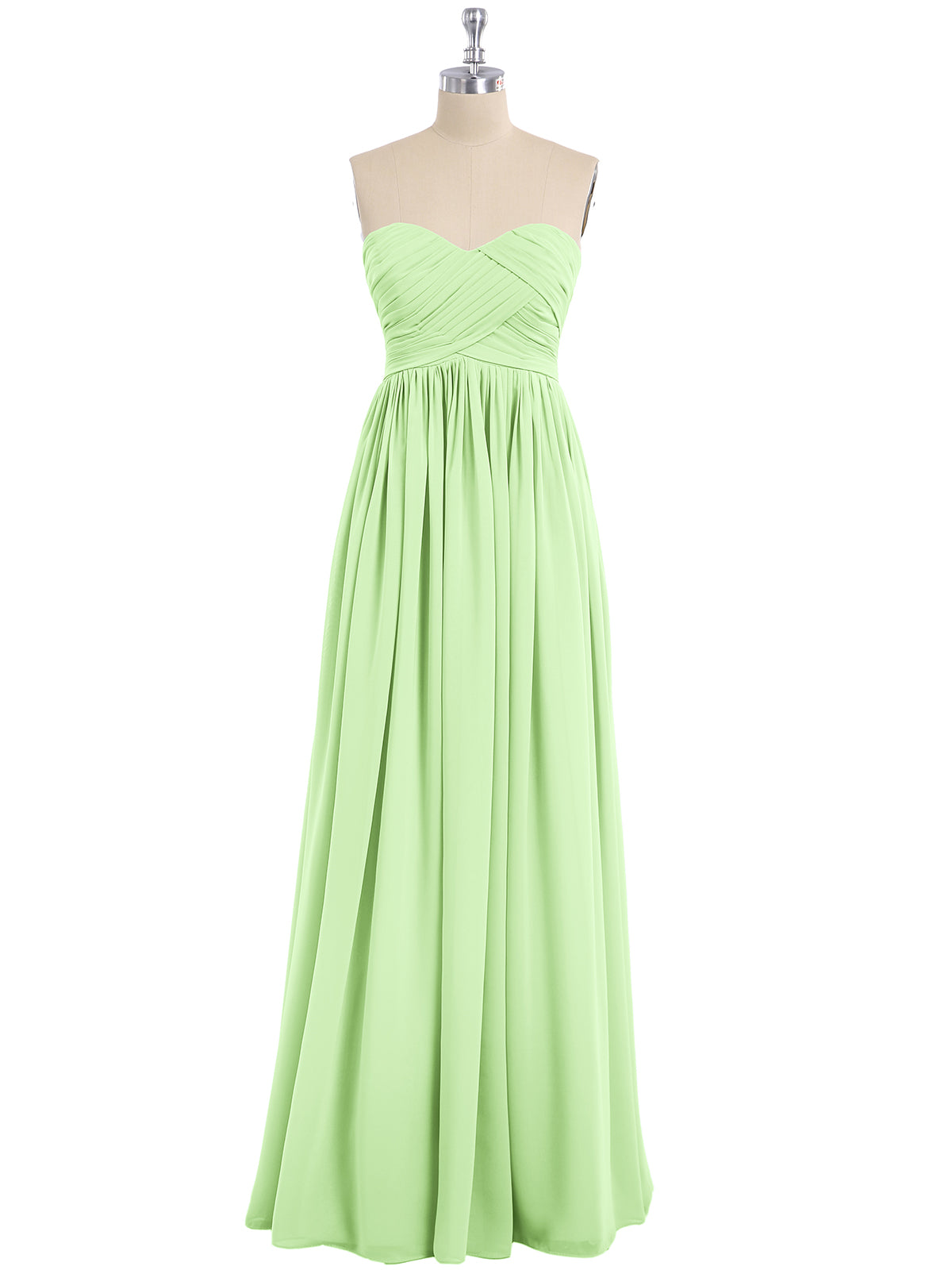 Empire Sleeveless Bridesmaid Gown with Bowknot Emerald Plus Size main image 1
