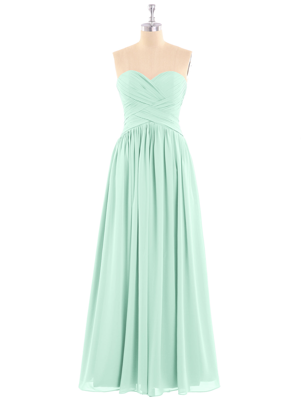 Spaghetti Strap Bridesmaid Dress with Pockets Mint Green Plus Size main image 1