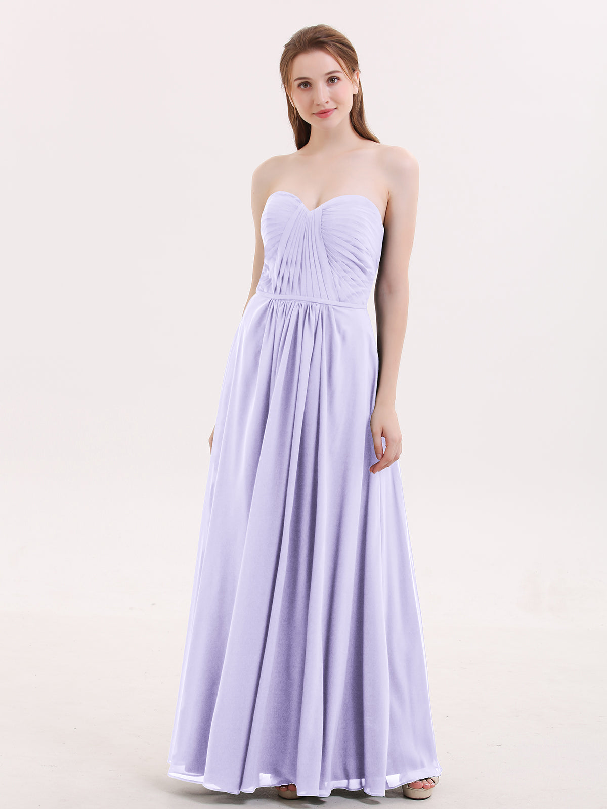 Long Sequins Dresses with Sweethart Neck Lilac Plus Size