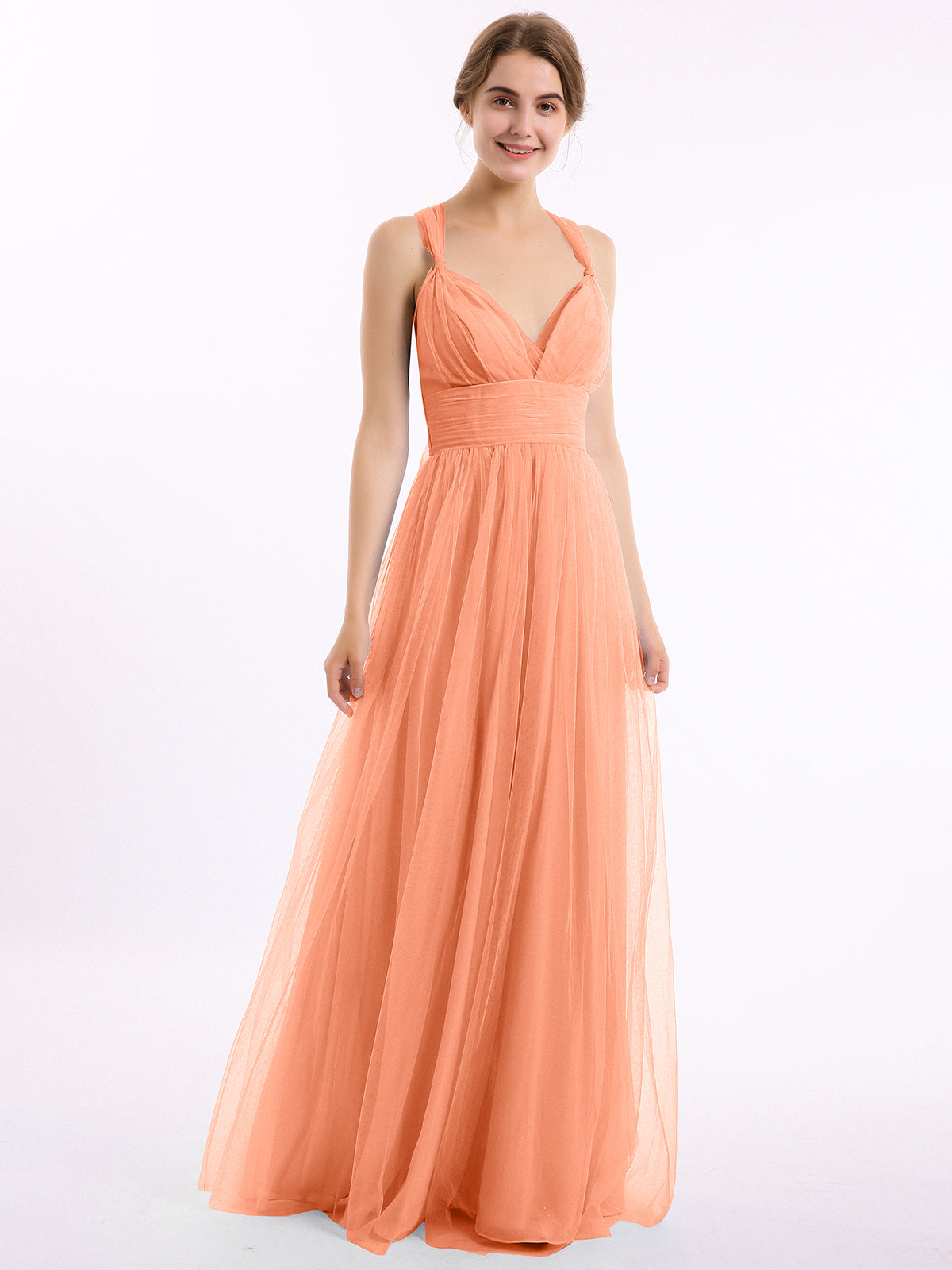 papaya prom dresses Elegant Papaya Trumpet/Mermaid Square Neck Long Prom Dress