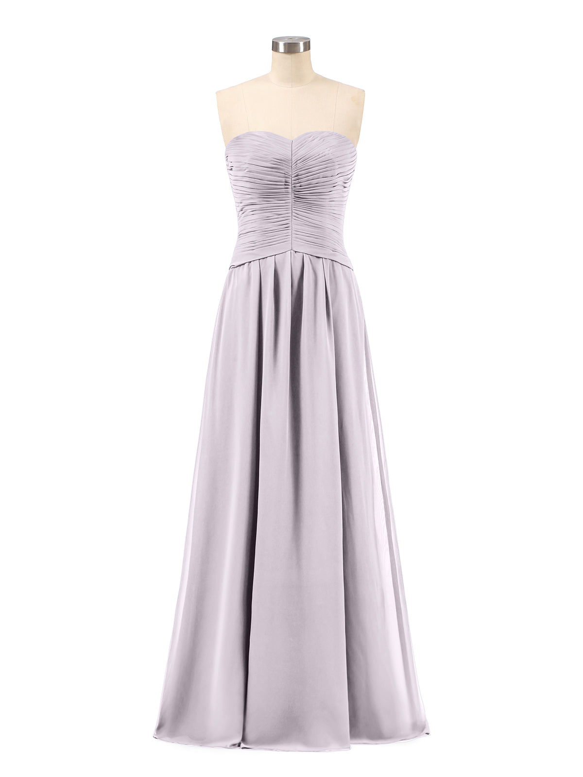 Long Chiffon Strapless Dresses with Sweetheart Dusk Plus Size