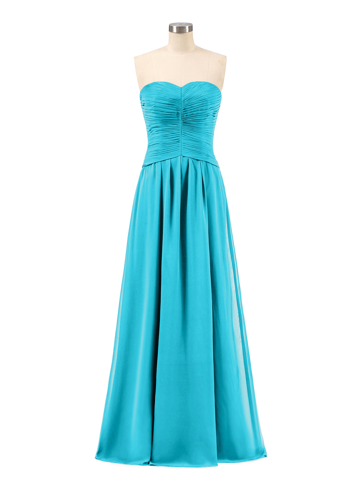 BABARONI Sweetheart Strapless Chiffon Bridesmaid Dress-Jade, Jade / US0