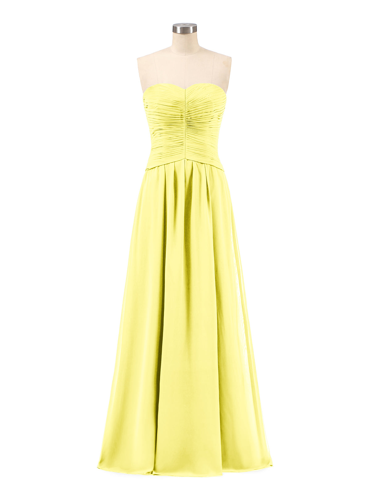 BABARONI Sweetheart Strapless Chiffon Bridesmaid Dress-Lemon, Lemon / US0 BABARONI Sweetheart Strapless Chiffon Bridesmaid Dress-Lemon, Lemon / US0