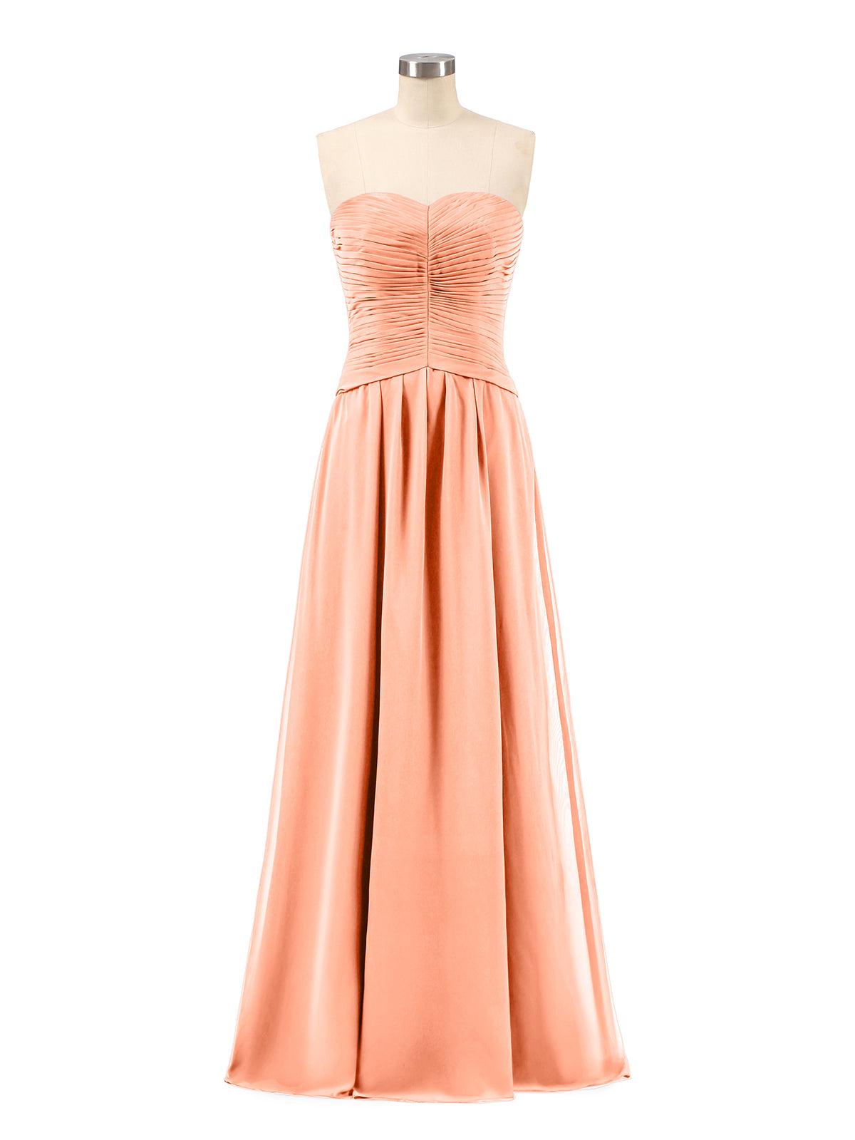 One shoulder Long Chiffon Bridesmaid Gowns Papaya Plus Size