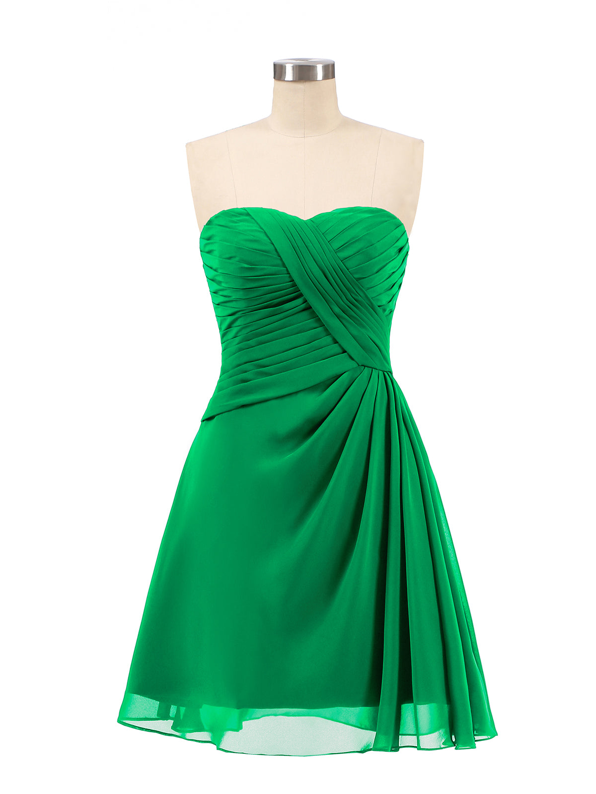 Full Length Chiffon Dresses with Bow Emerald Plus Size main image 1