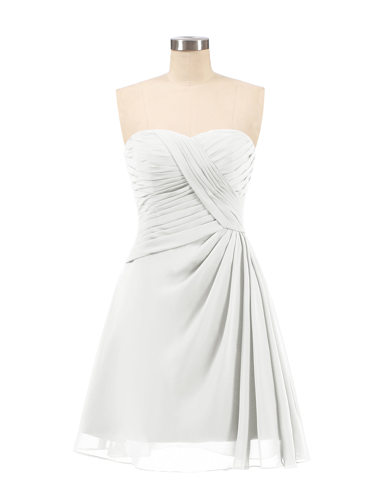 BABARONI Strapless Short Summer Bridesmaid Dresses-Ivory, Ivory / US0