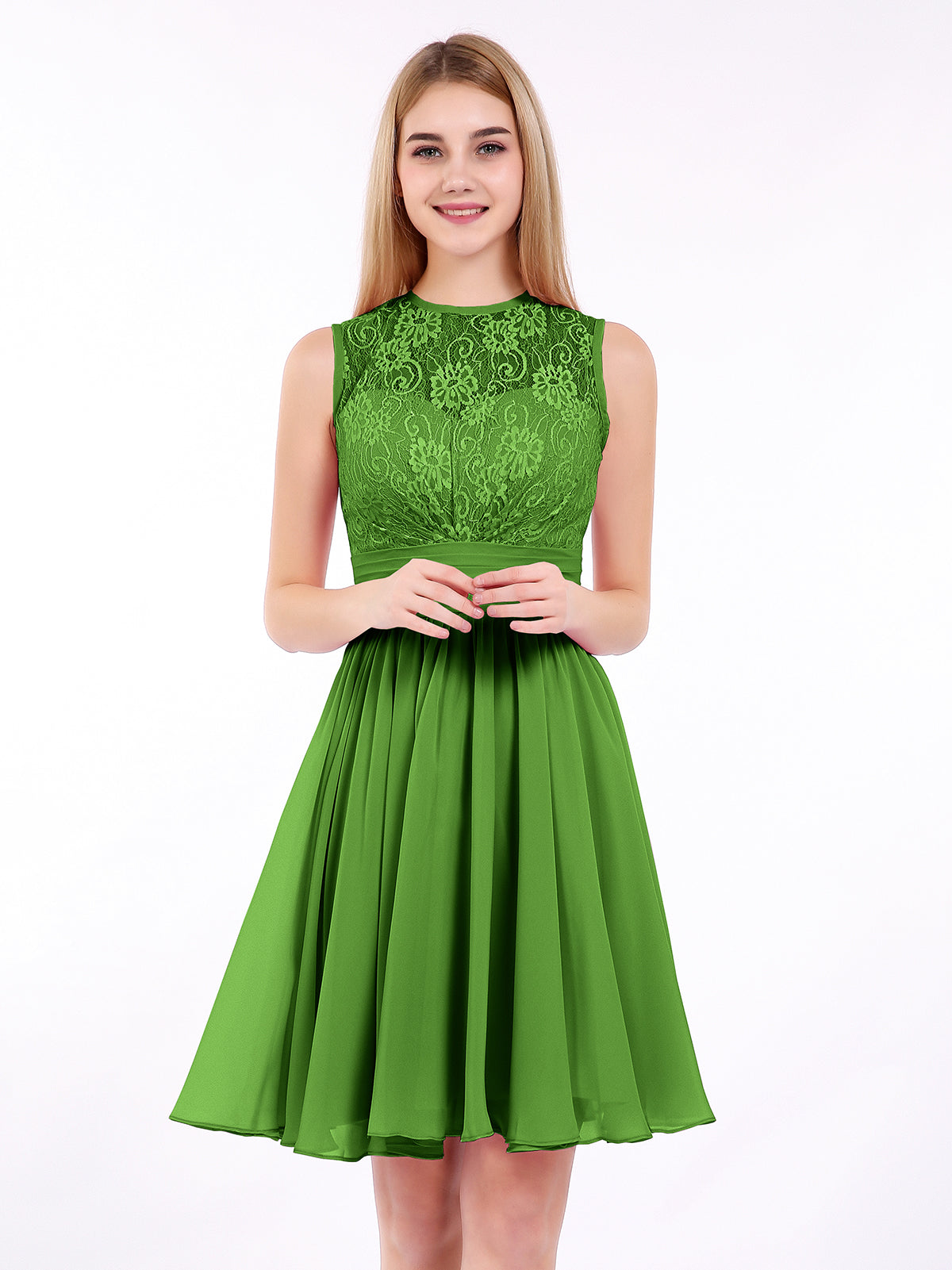 Strapless Chiffon Full Length Gowns Moss Plus Size main image 1