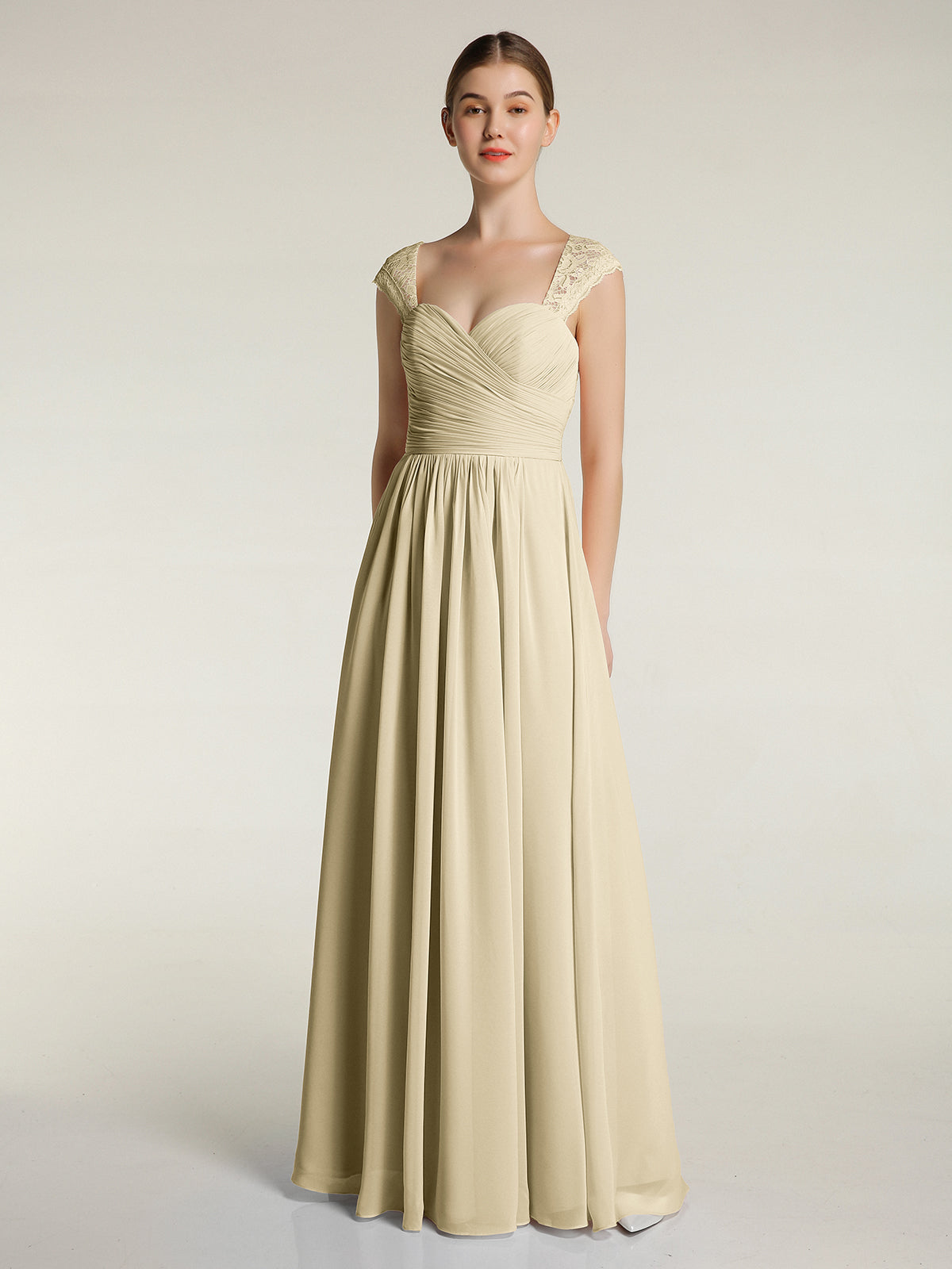 Sweetheart Chiffon Long DressES with Zipper Back Cabernet