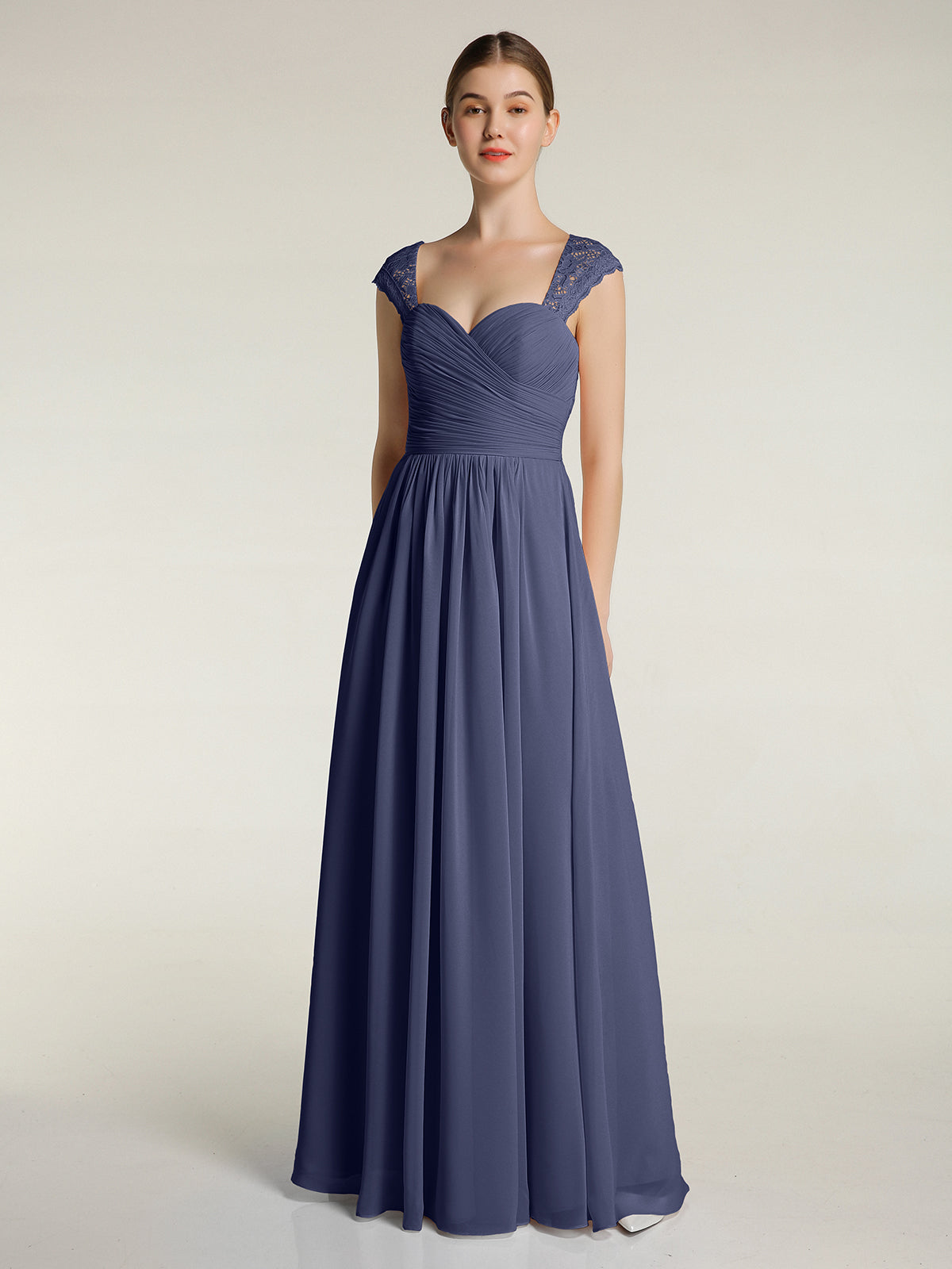 Sweetheart Chiffon Dresses With Back Criss-Cross Stormy