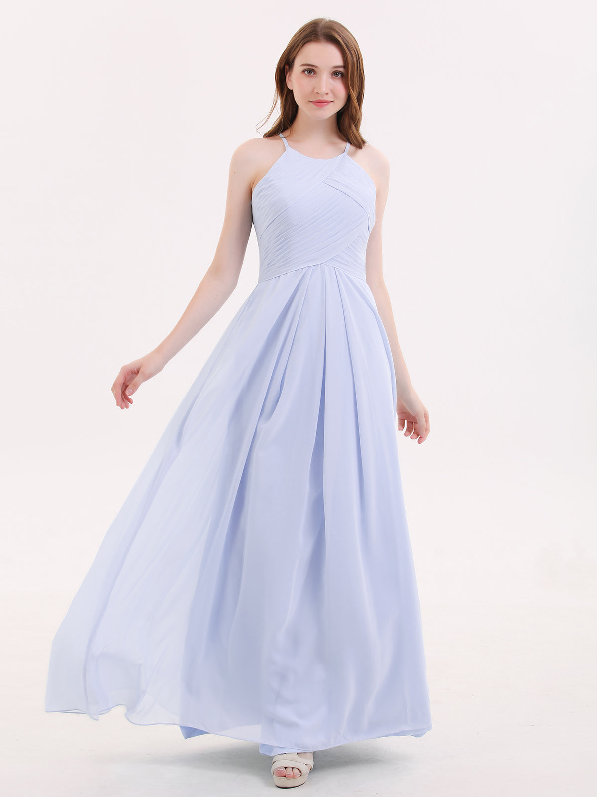 High-Neck Halter Multi Wear Convertible Bridesmaid Dresses Lavender