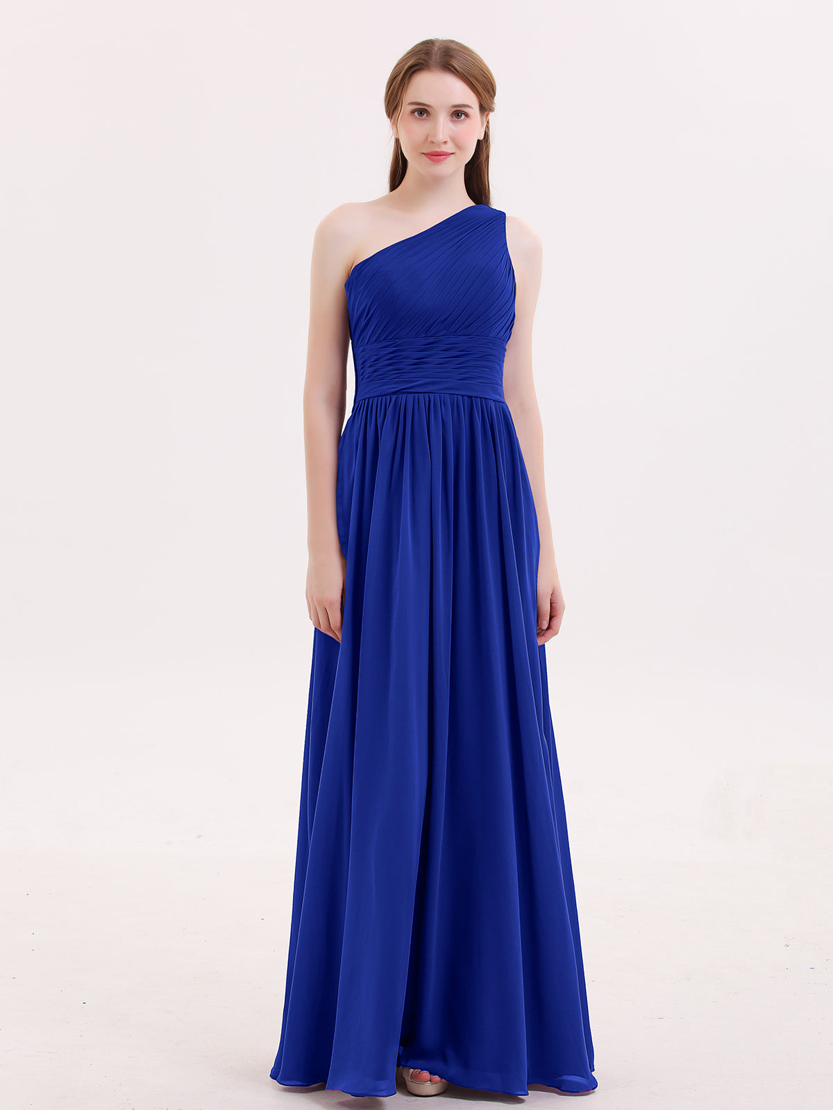 one shoulder royal blue dresses