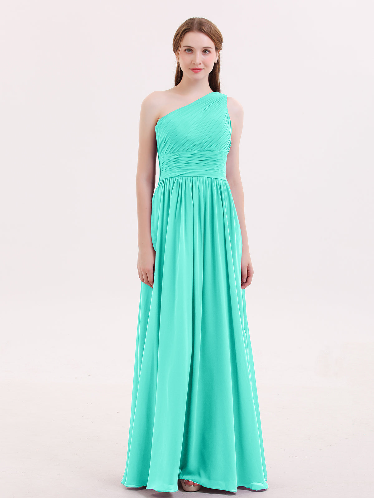 One Shoulder CASCADE SKIRT Chiffon Gowns Spa main image 1