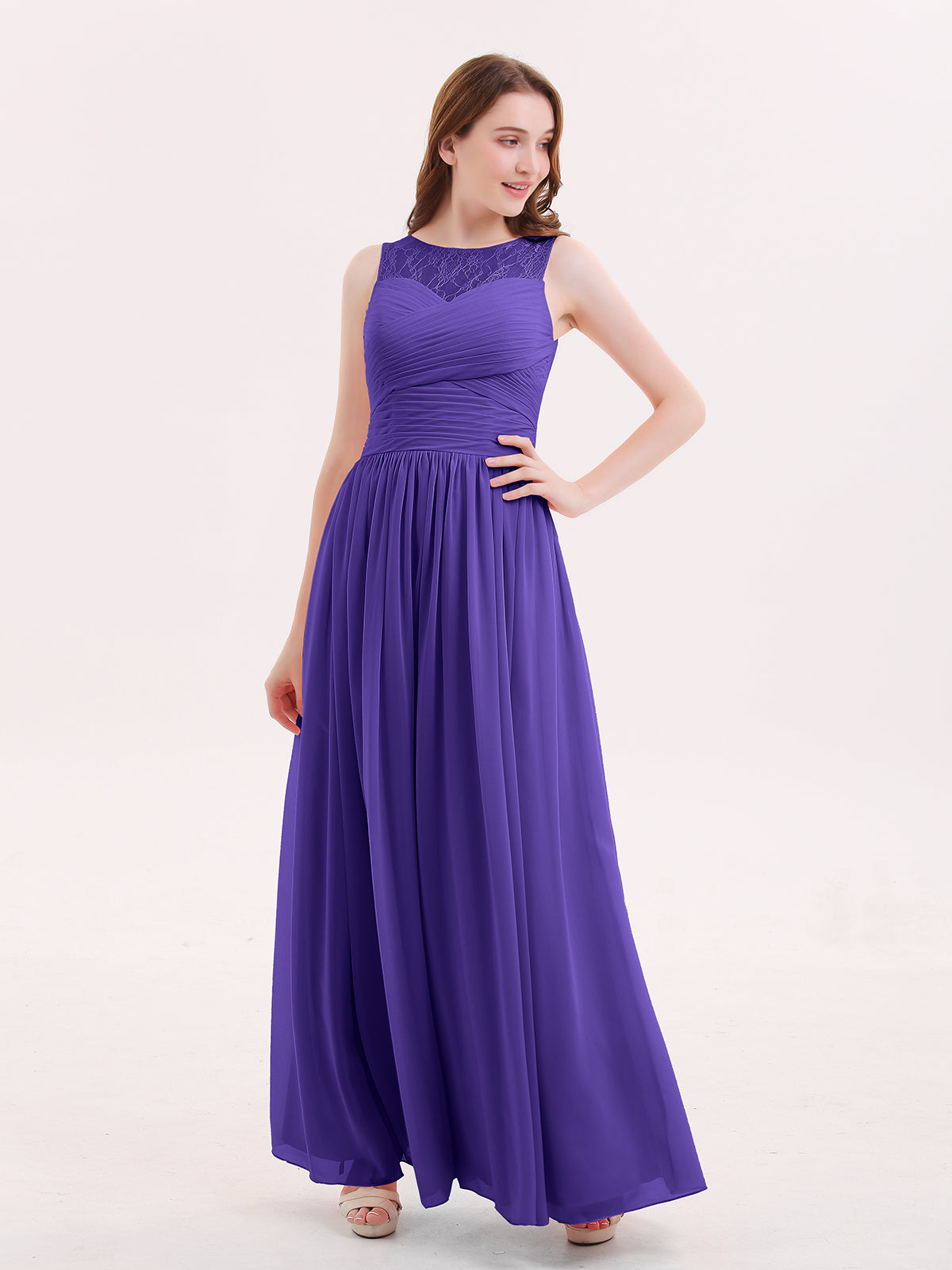 Double Straps Chiffon Dress with Sweetheart Neck Regency Plus Size