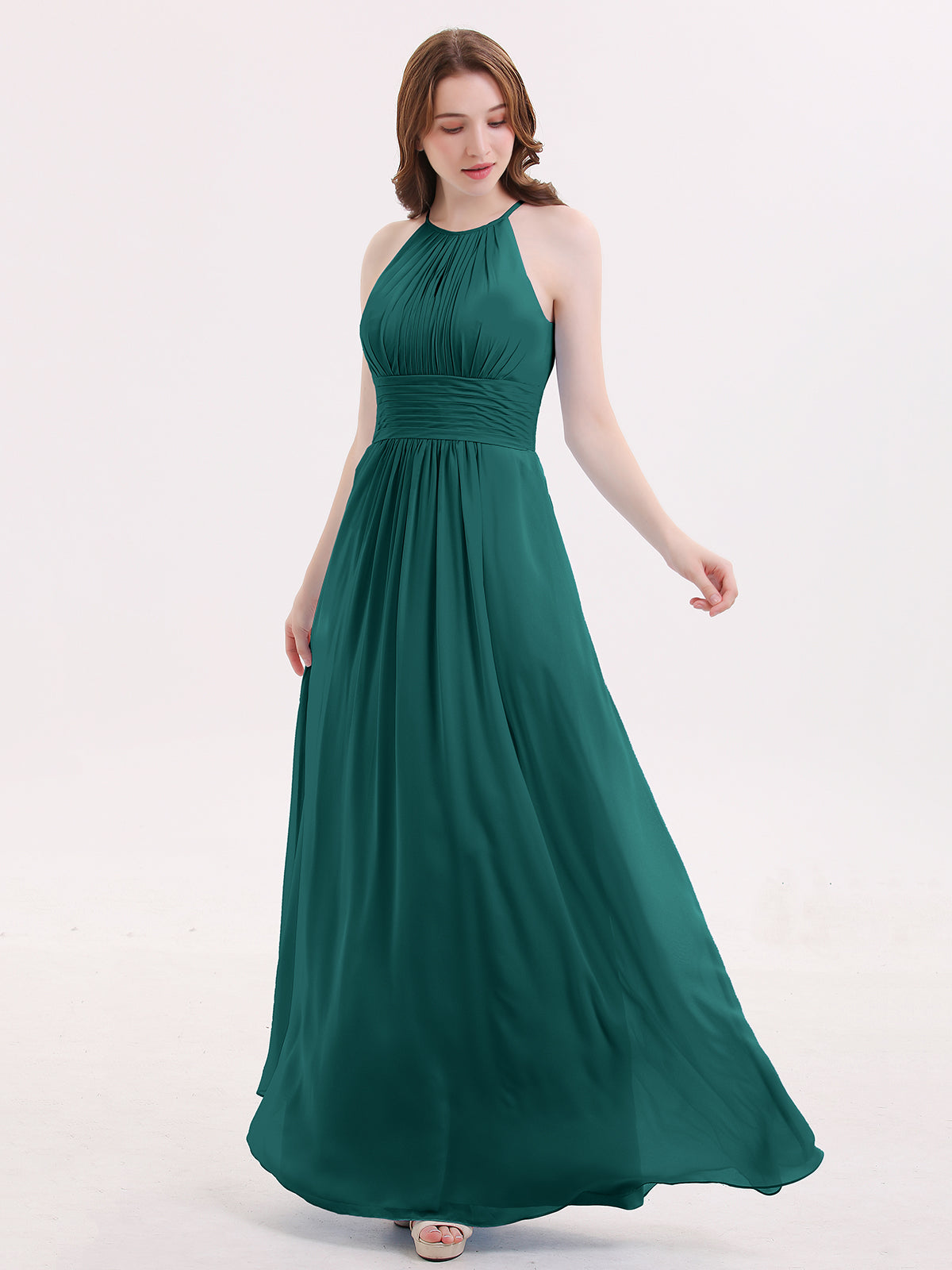 peacock green bridesmaid dresses Azazie Roni