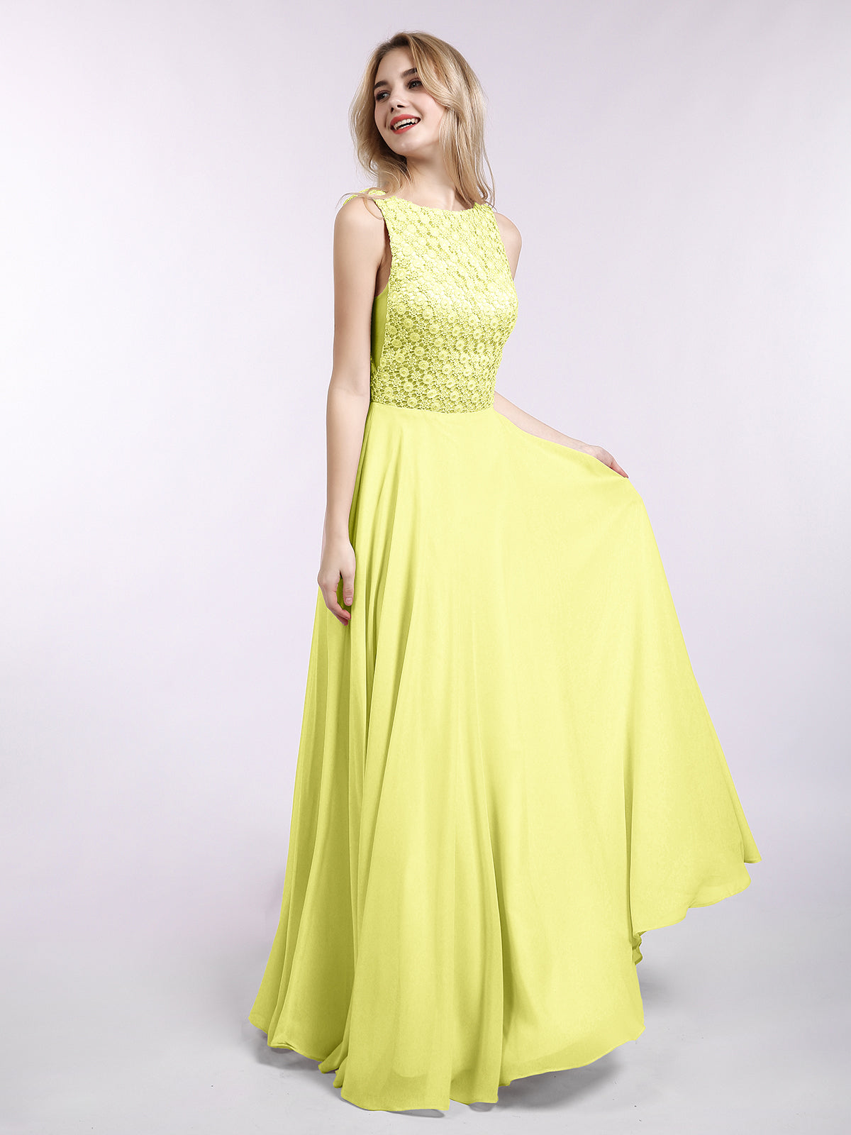 Boho Long Chiffon Gown with Ruffles Daffodil Plus Size main image 1